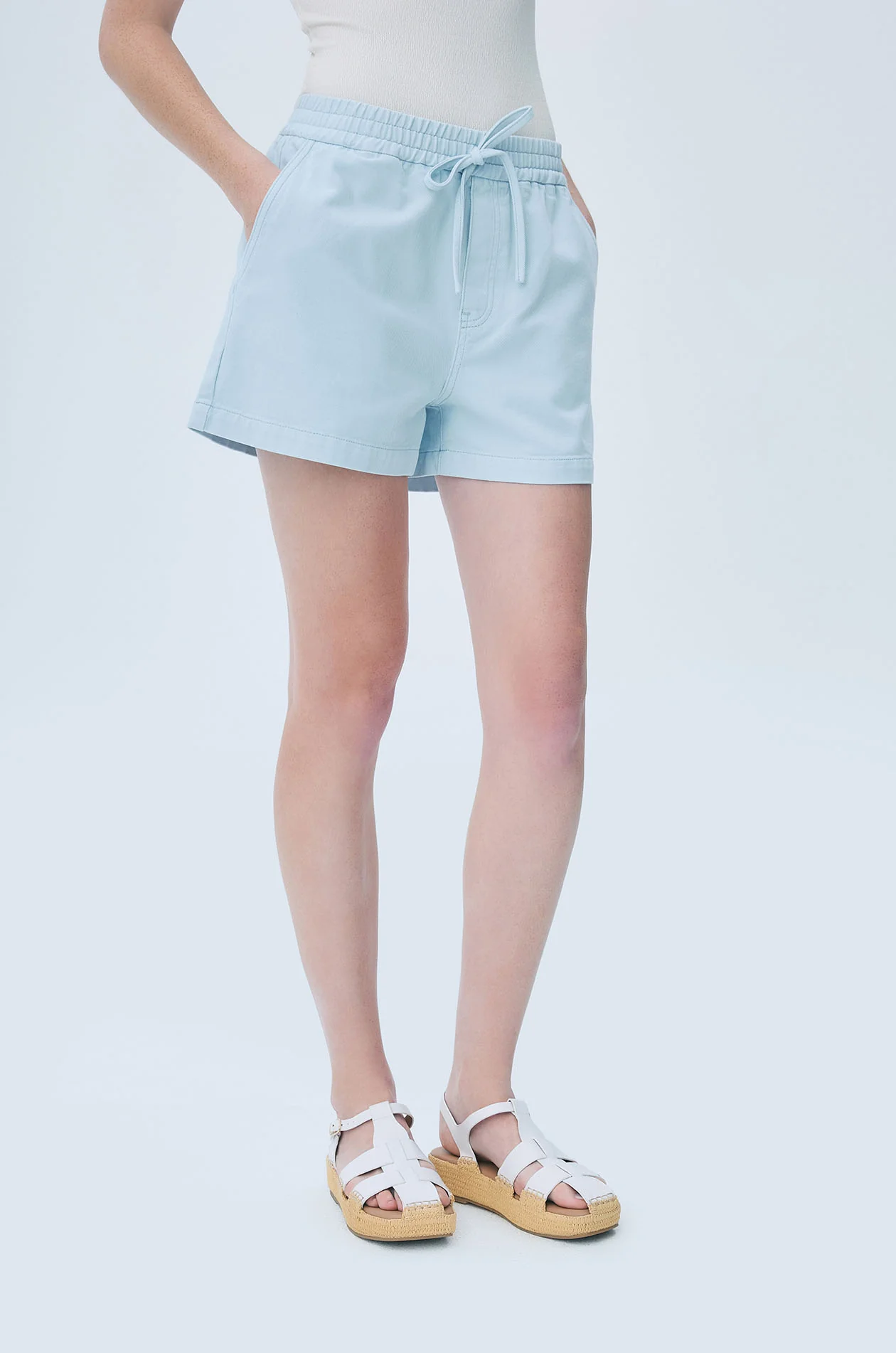 Cotton Drill Drawstring Shorts - Image 2
