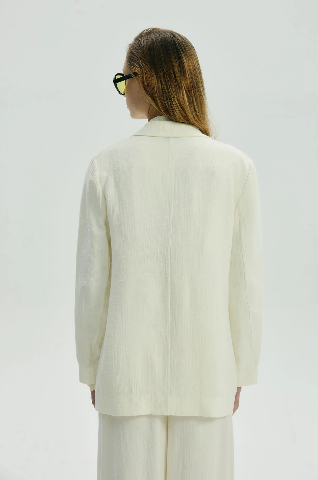 Crinkled Single-Breasted Lightweight Blazer - Image 5