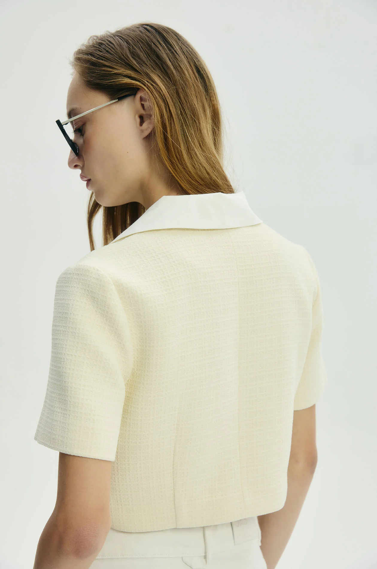 Metallic Boucle Crop Top - Image 4