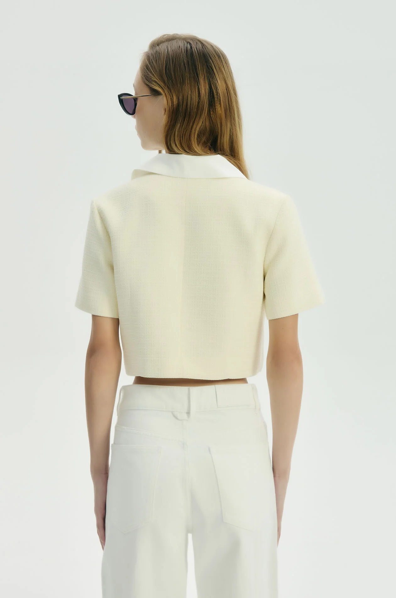 Metallic Boucle Crop Top - Image 5