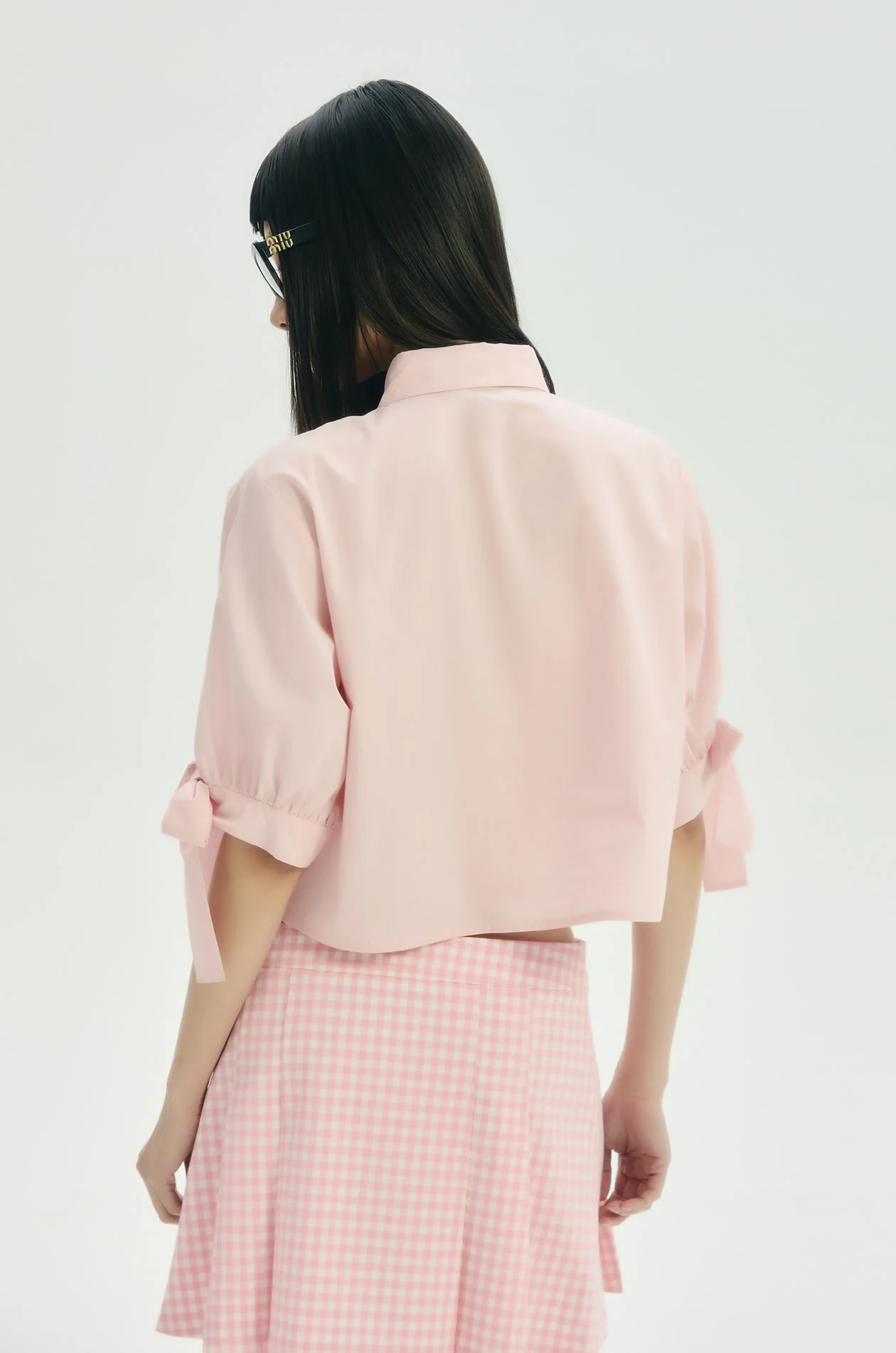 Split-Sleeve Cropped Shirt - Image 4