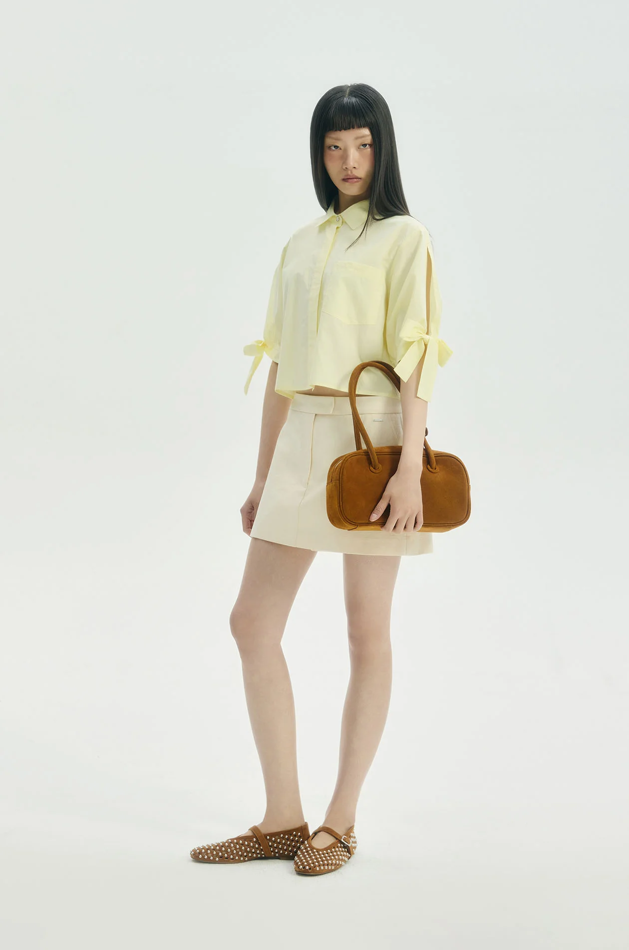 Split-Sleeve Cropped Shirt - Image 5