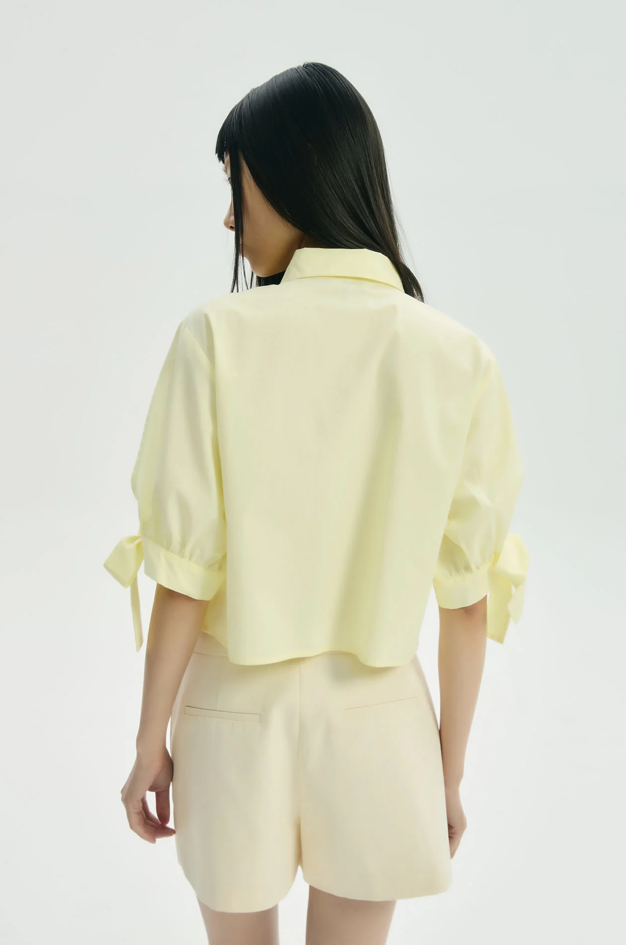Split-Sleeve Cropped Shirt - Image 9