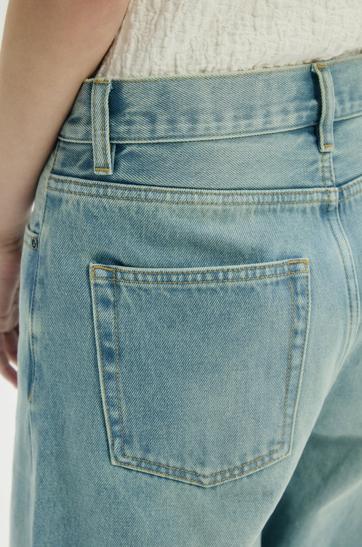 Vintage-Wash Denim Bermuda Shorts - Image 4