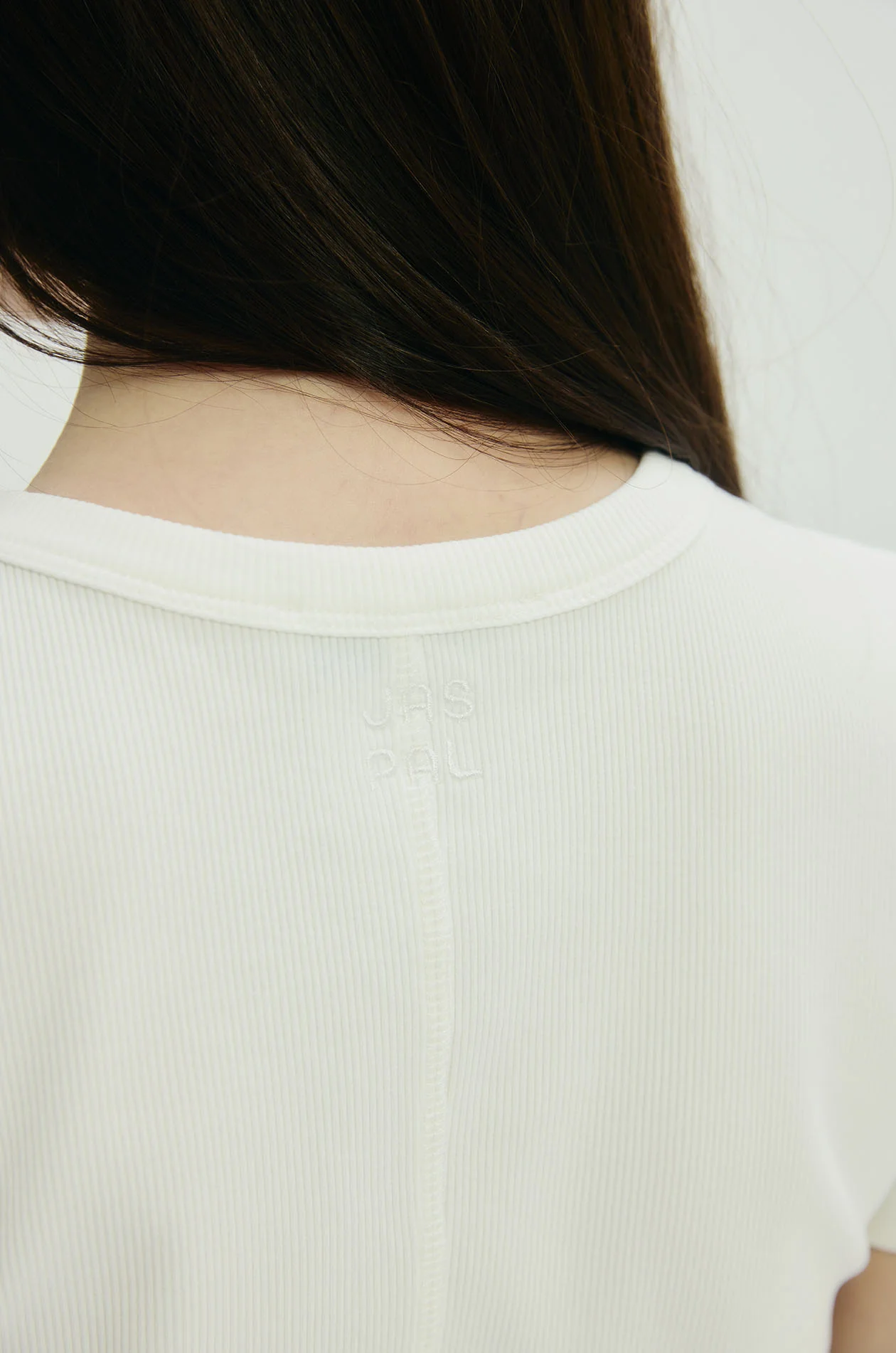 Fitted Ribbed T-Shirt - Image 4