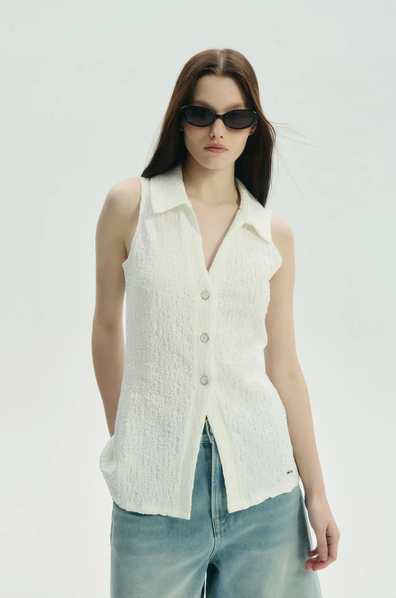 Textured Longline Top - Image 2
