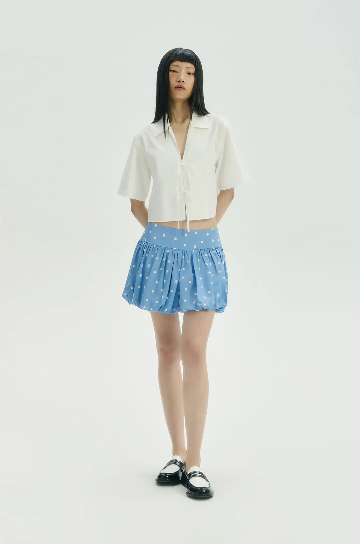 Dot Printed Balloon Shorts