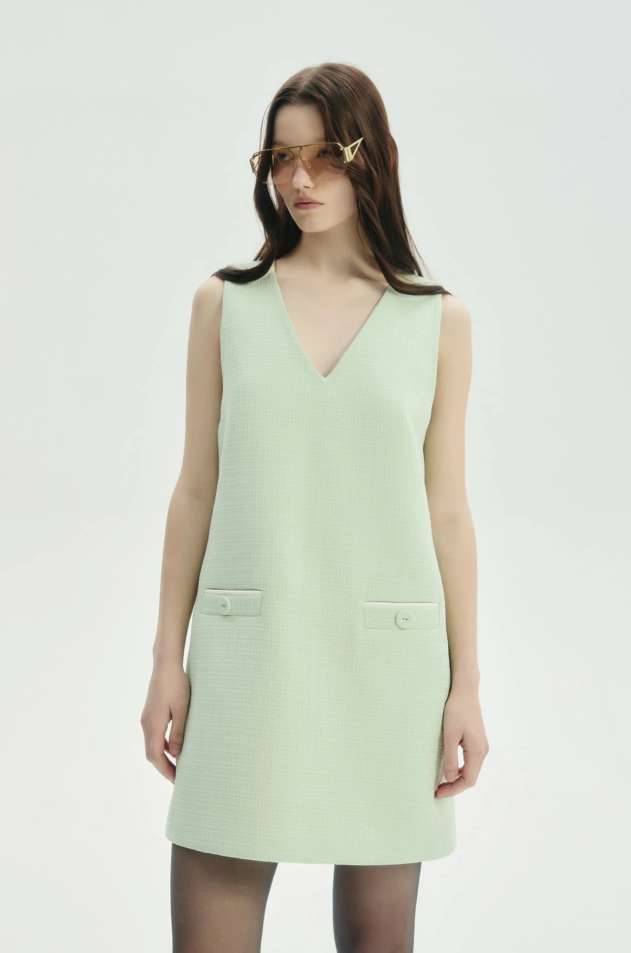 Metallic Boucle Shift Mini Dress - Image 2