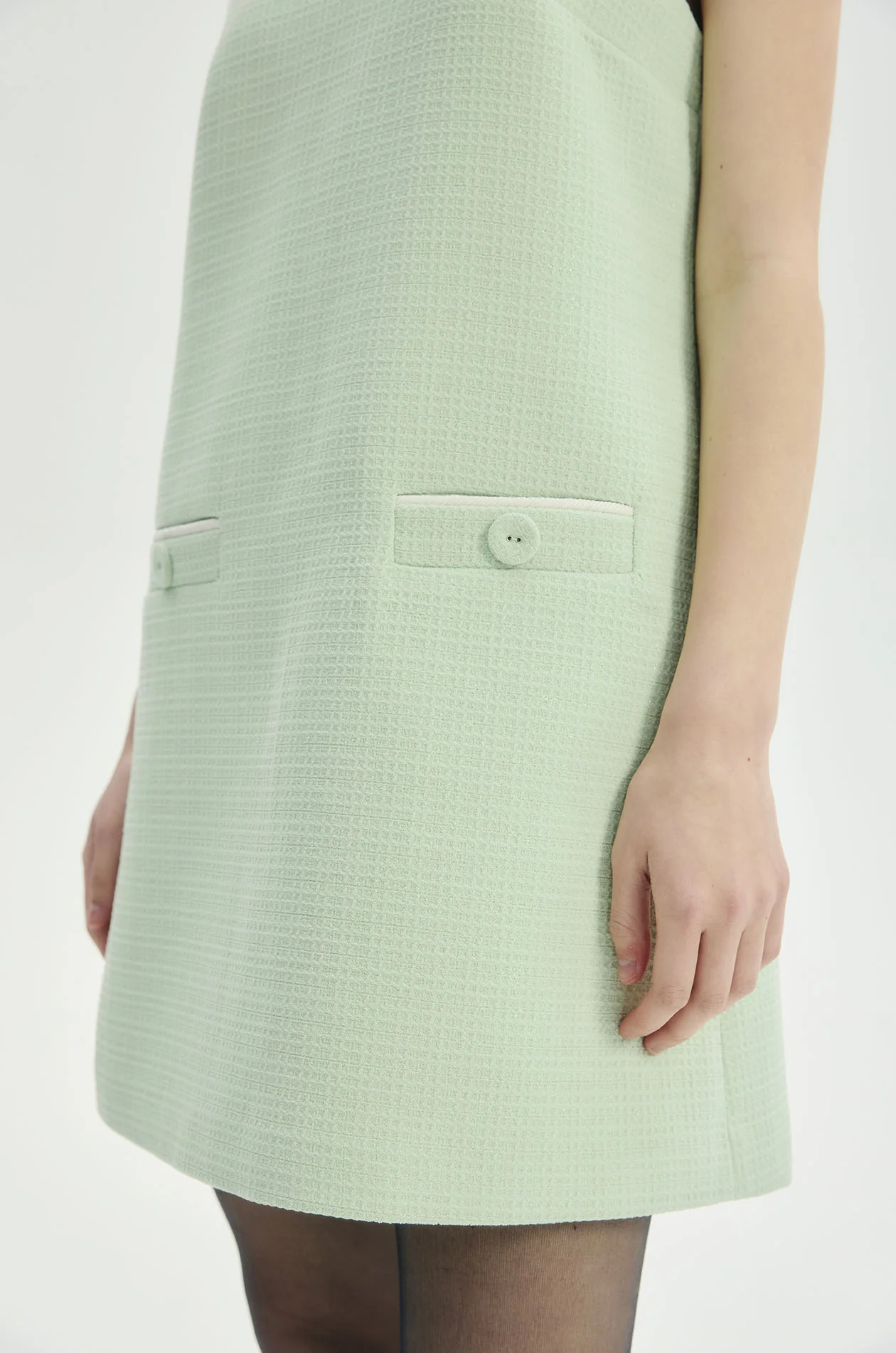 Metallic Boucle Shift Mini Dress - Image 4