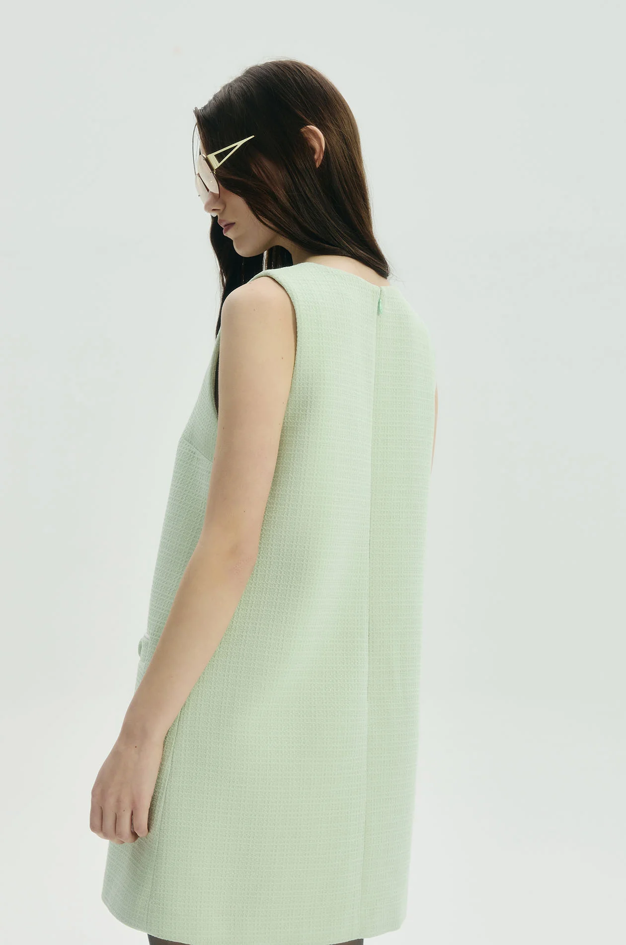 Metallic Boucle Shift Mini Dress - Image 5