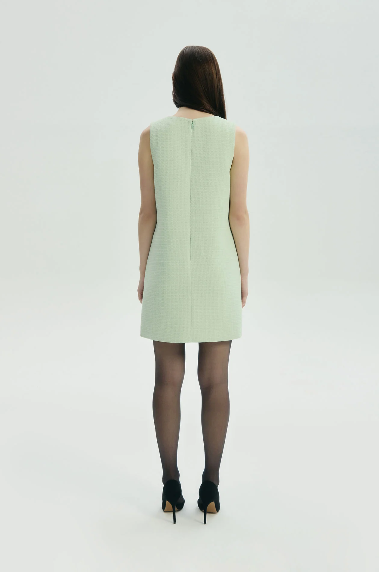 Metallic Boucle Shift Mini Dress - Image 6