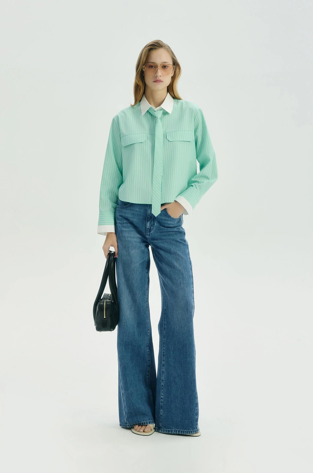 Boxy Shirt with Necktie