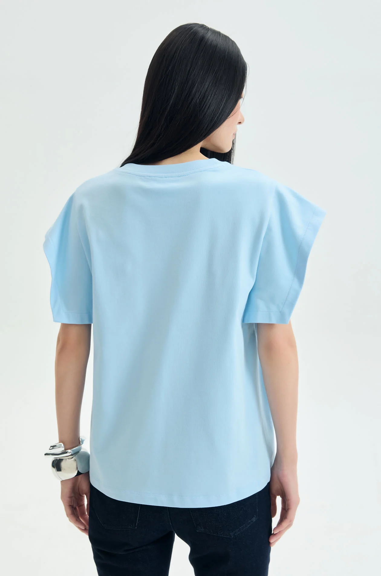 Slit-Sleeve Cotton Jersey T-Shirt - Image 5