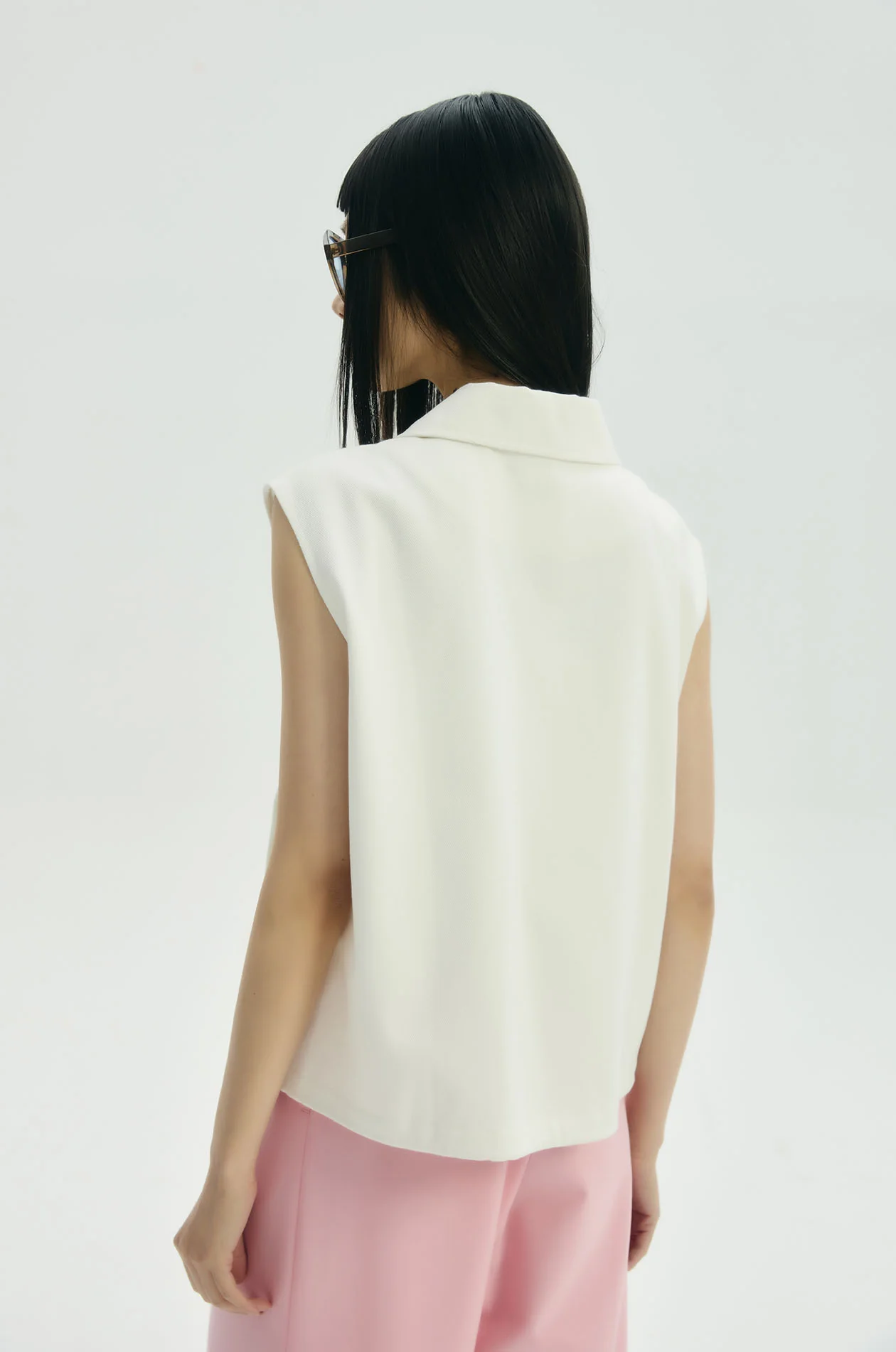 Zipper Collared Vest Jacket - Image 5
