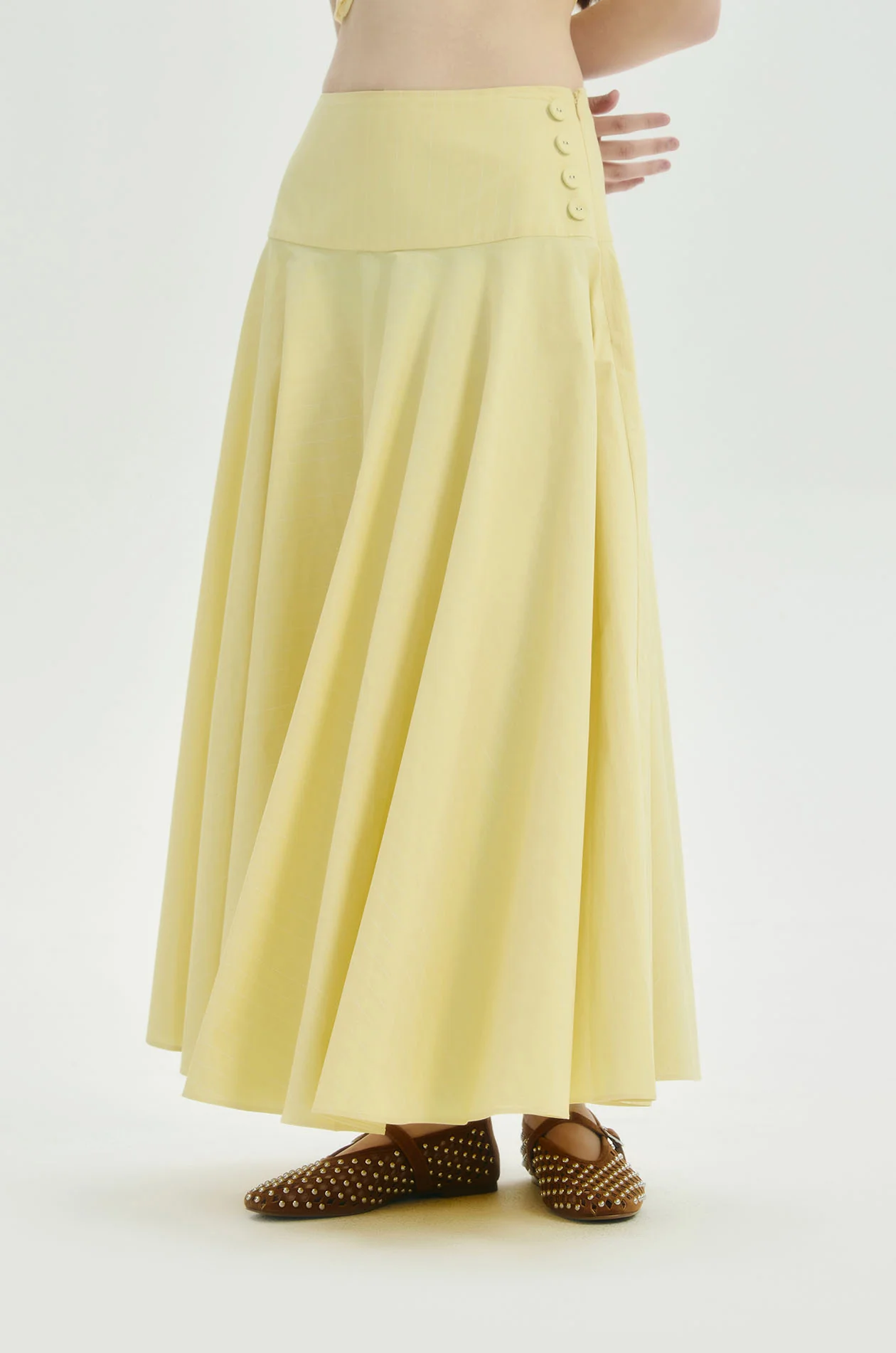 Striped Drop Waist Circle Skirt - Image 2