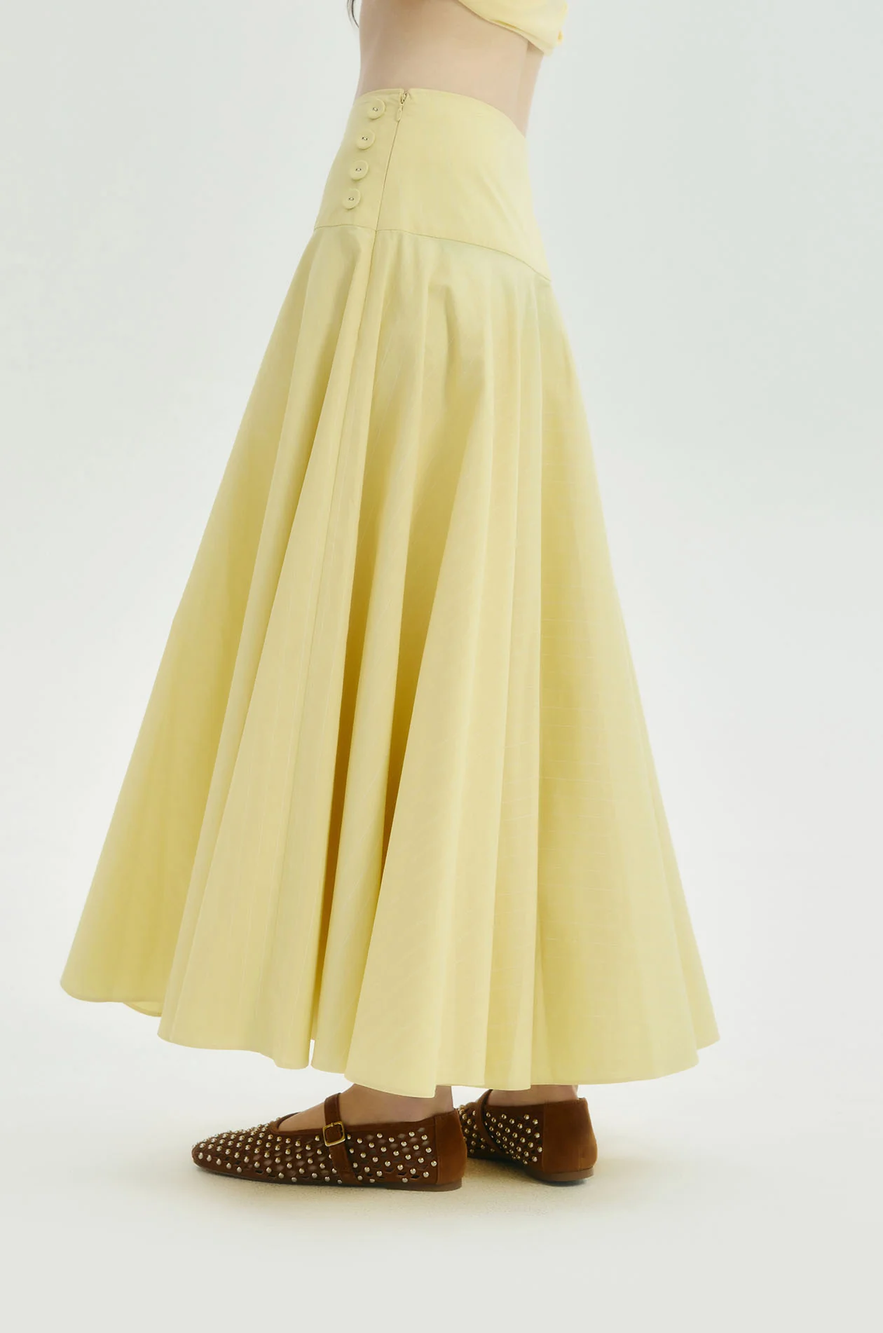 Striped Drop Waist Circle Skirt - Image 4