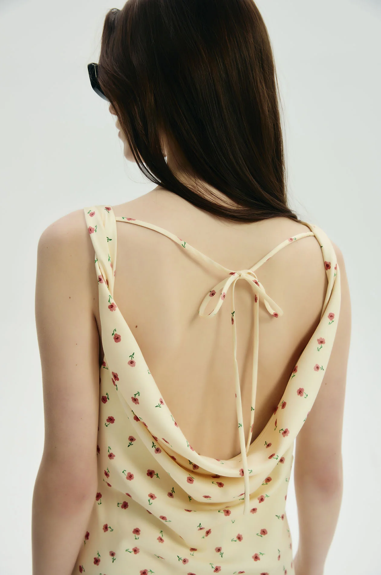 Ditsy Floral Satin Slip Midi Dress - Image 4