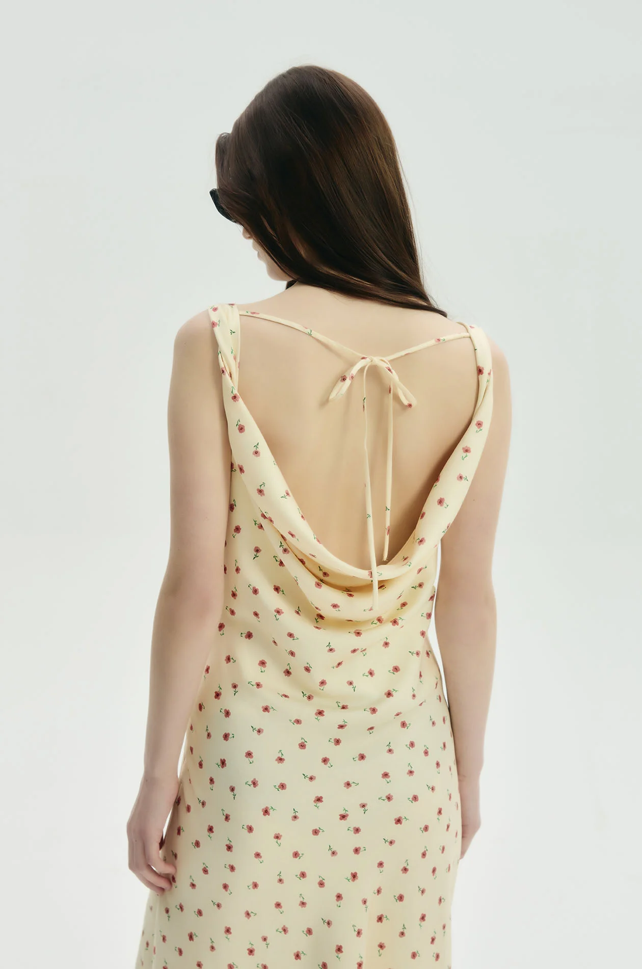 Ditsy Floral Satin Slip Midi Dress - Image 5