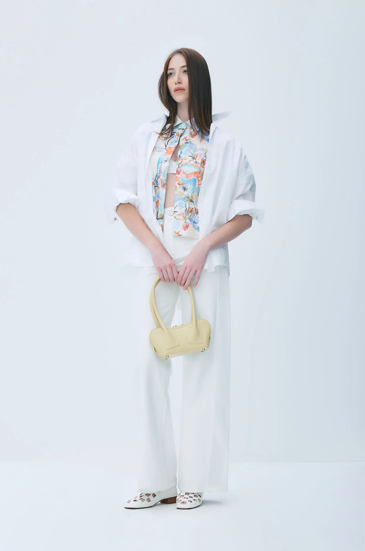 Summer Print Tie-Sleeve Resort Shirt