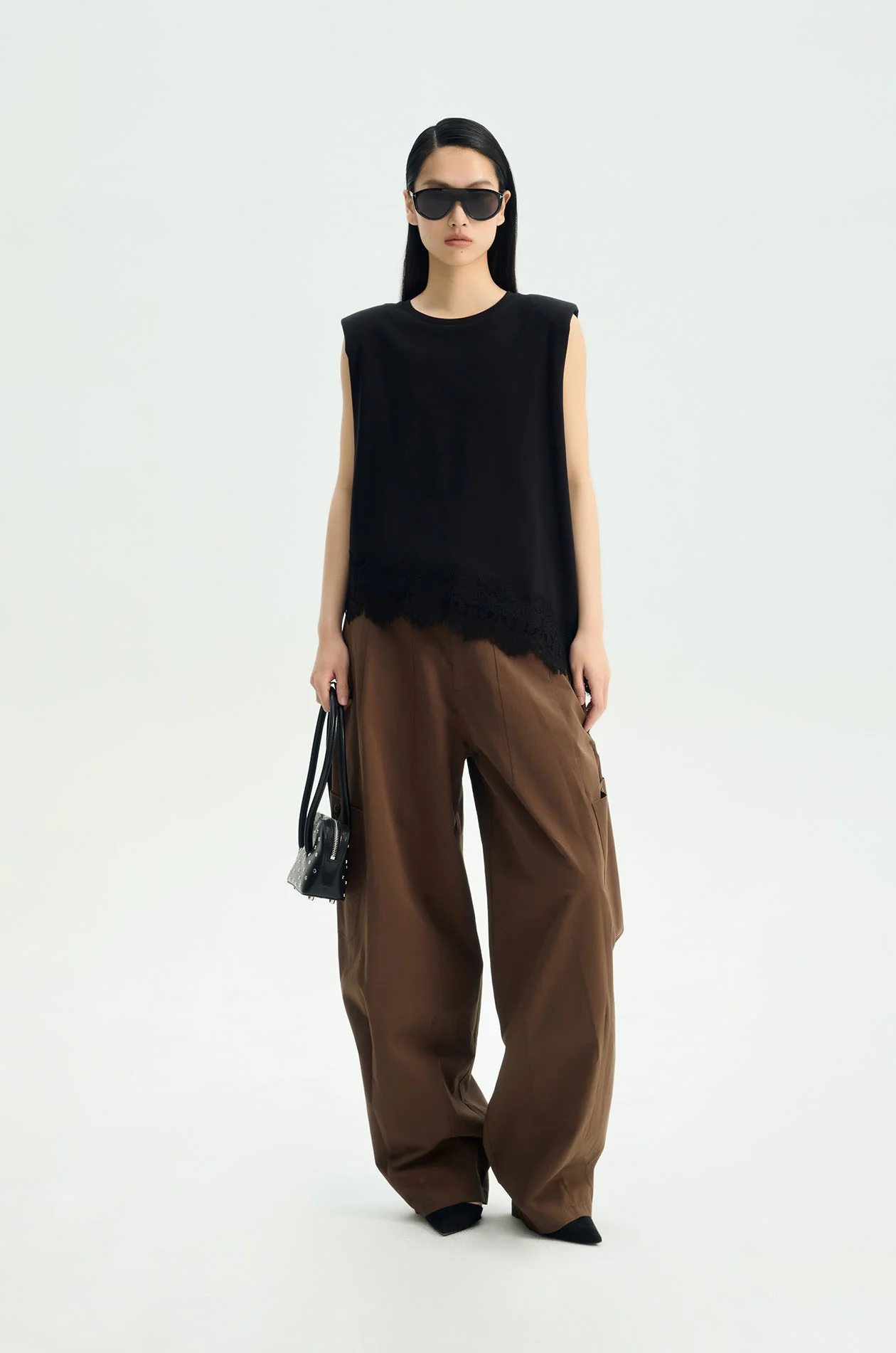 Barrel-Leg Drawstring Pants