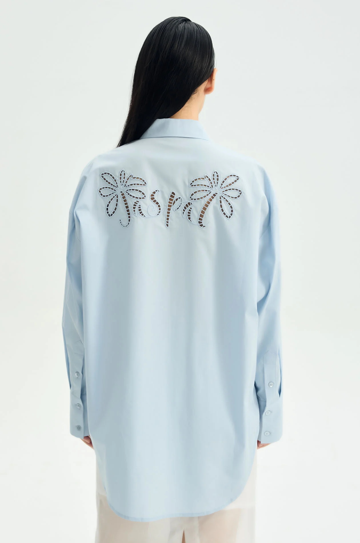 Palm Cutwork Long-Sleeved Shirt - Image 6