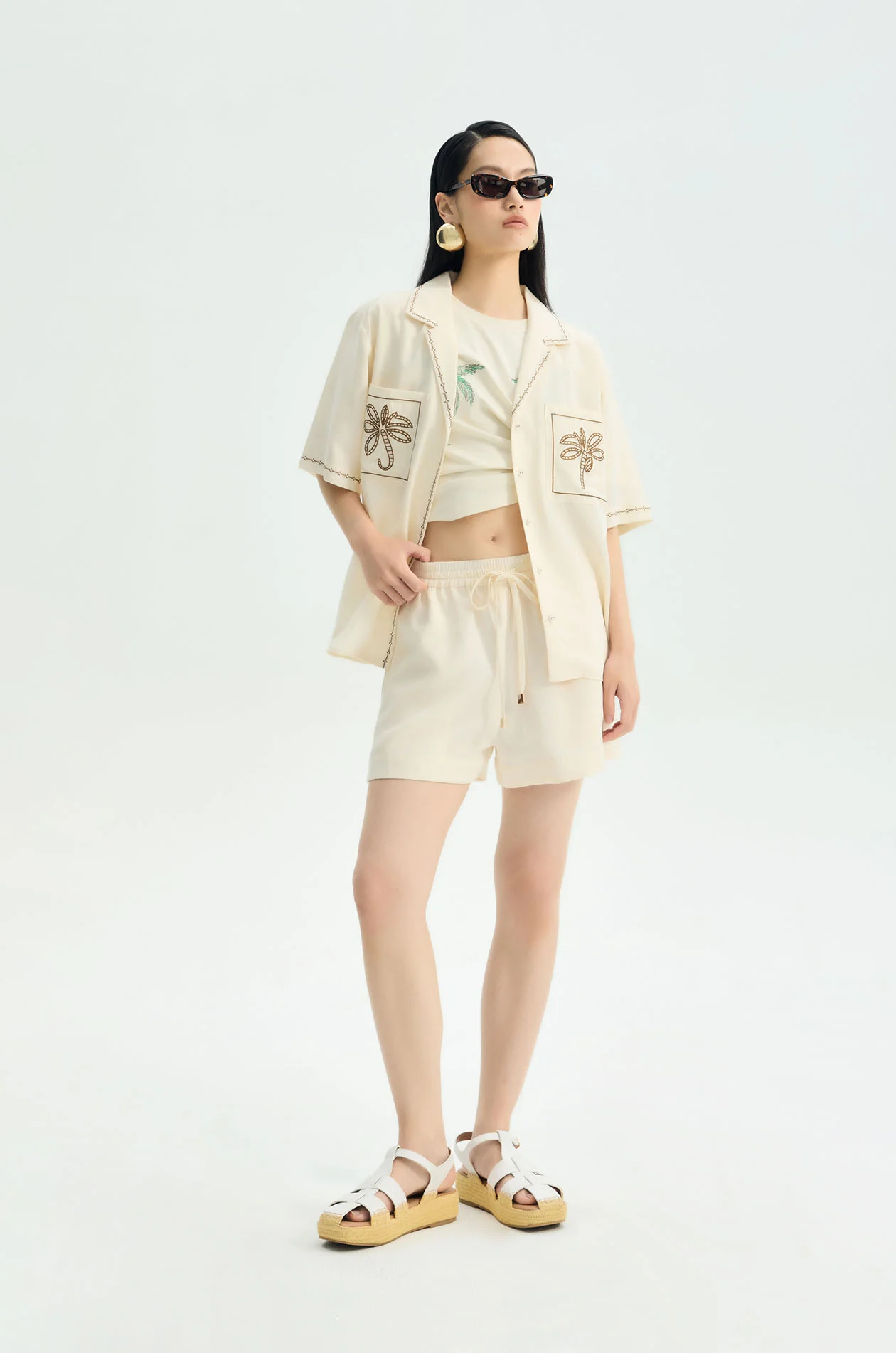Palm Embroidered T-Shirt