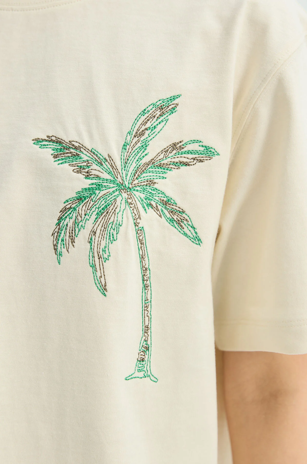 Palm Embroidered T-Shirt - Image 3
