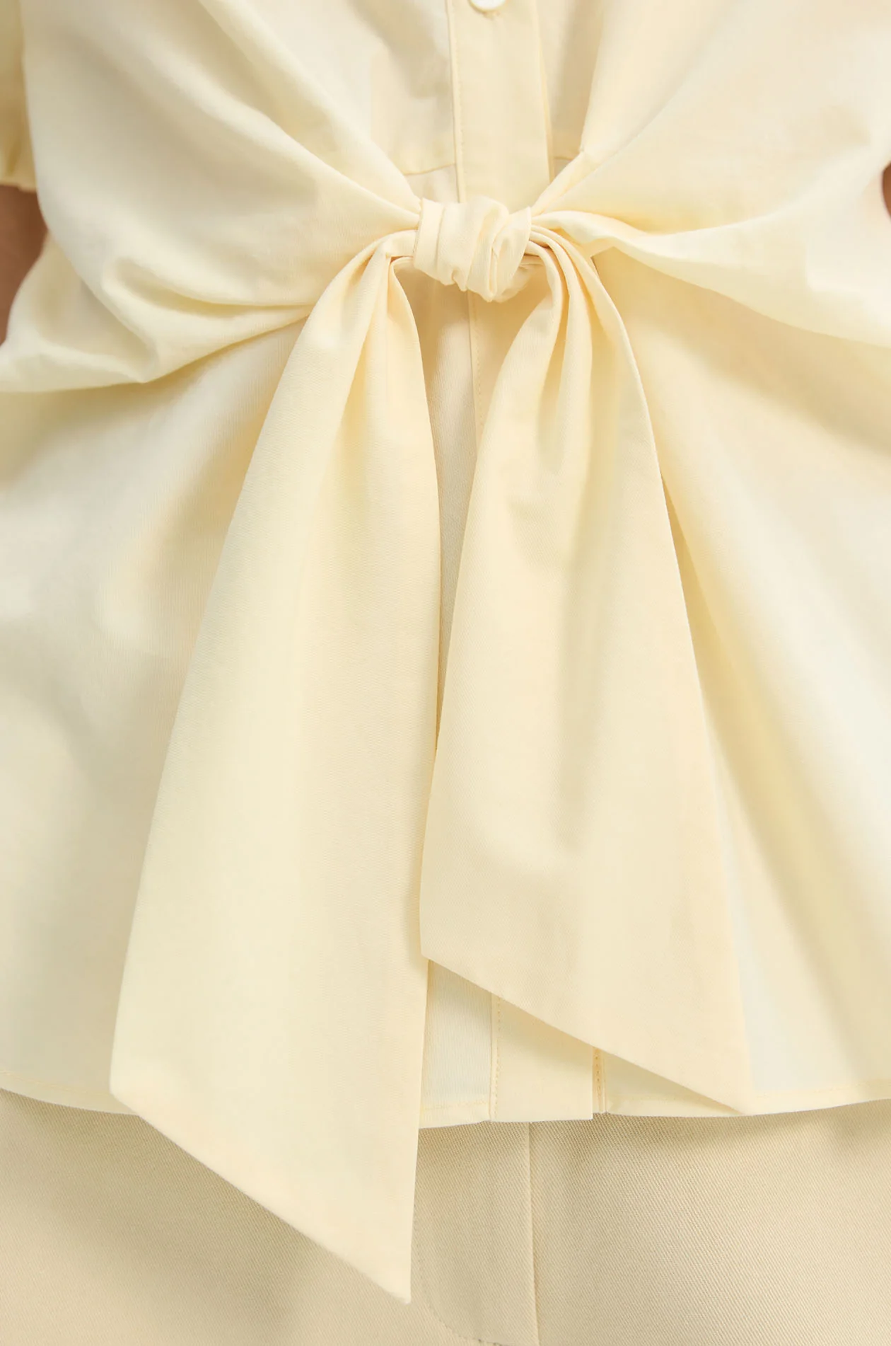 Front-Tie Lyocell-Linen Shirt - Image 3