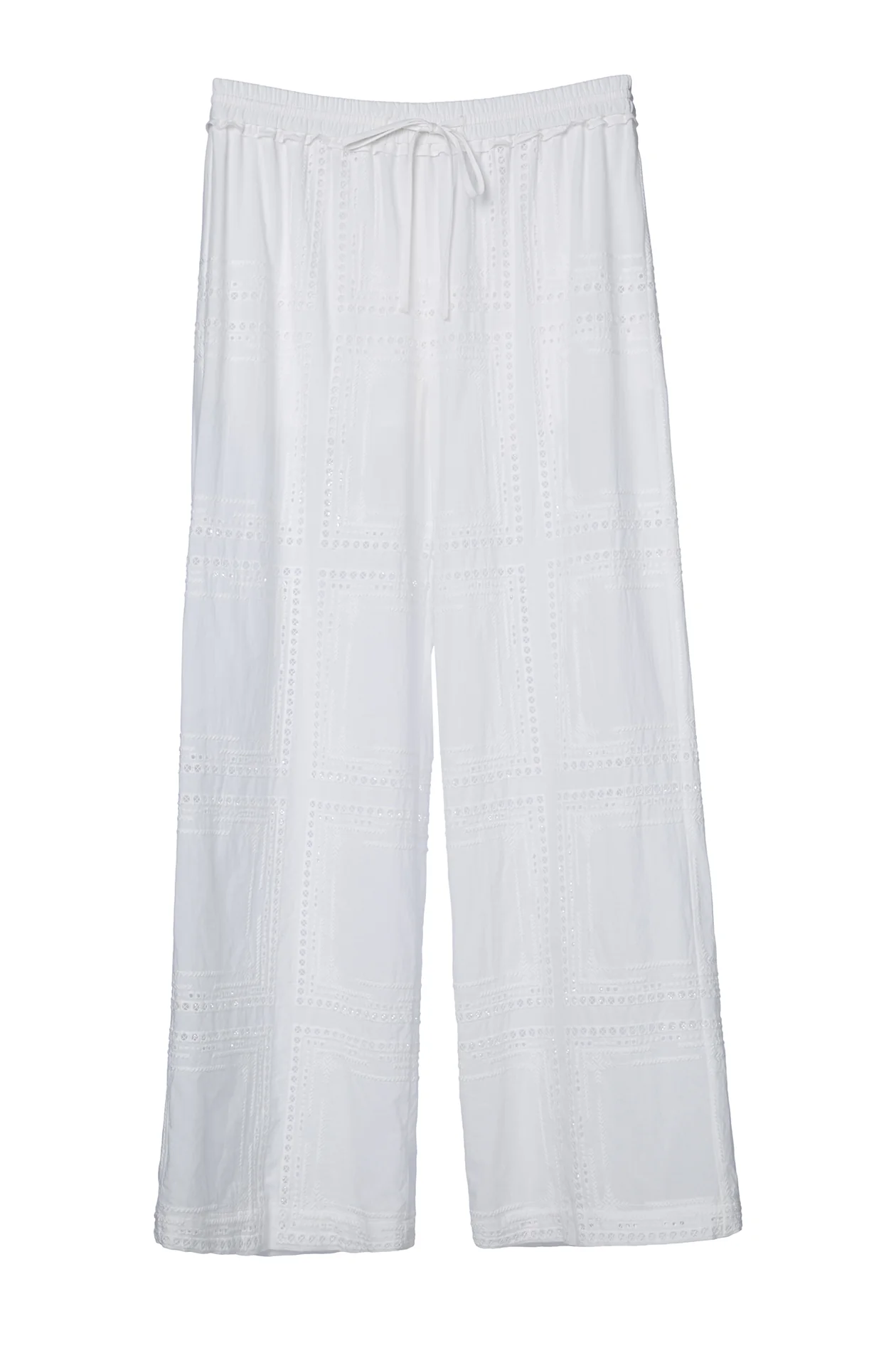 Sheer Broderie Anglaise Leisure Pants
