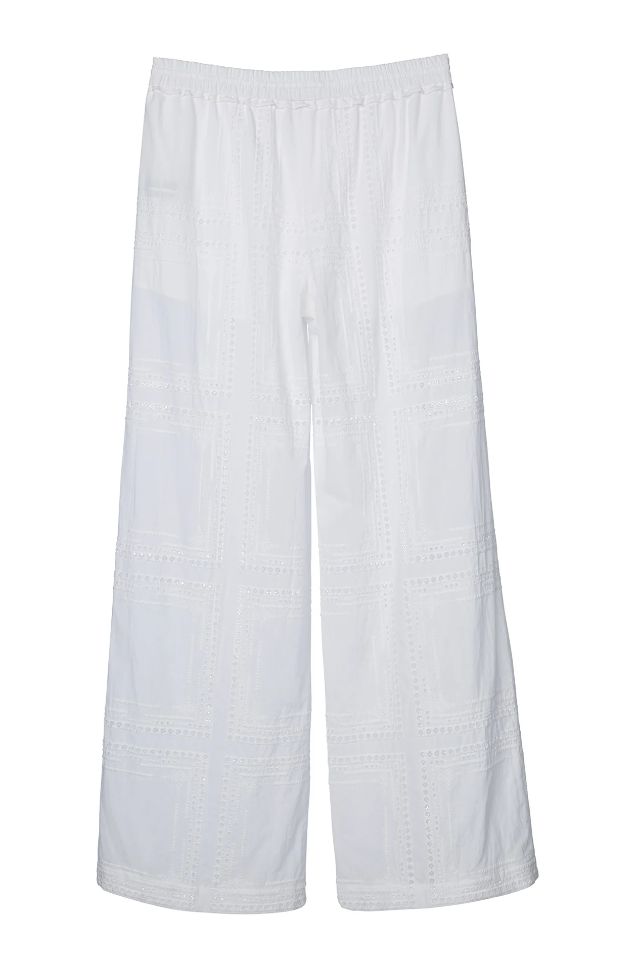 Sheer Broderie Anglaise Leisure Pants - Image 3