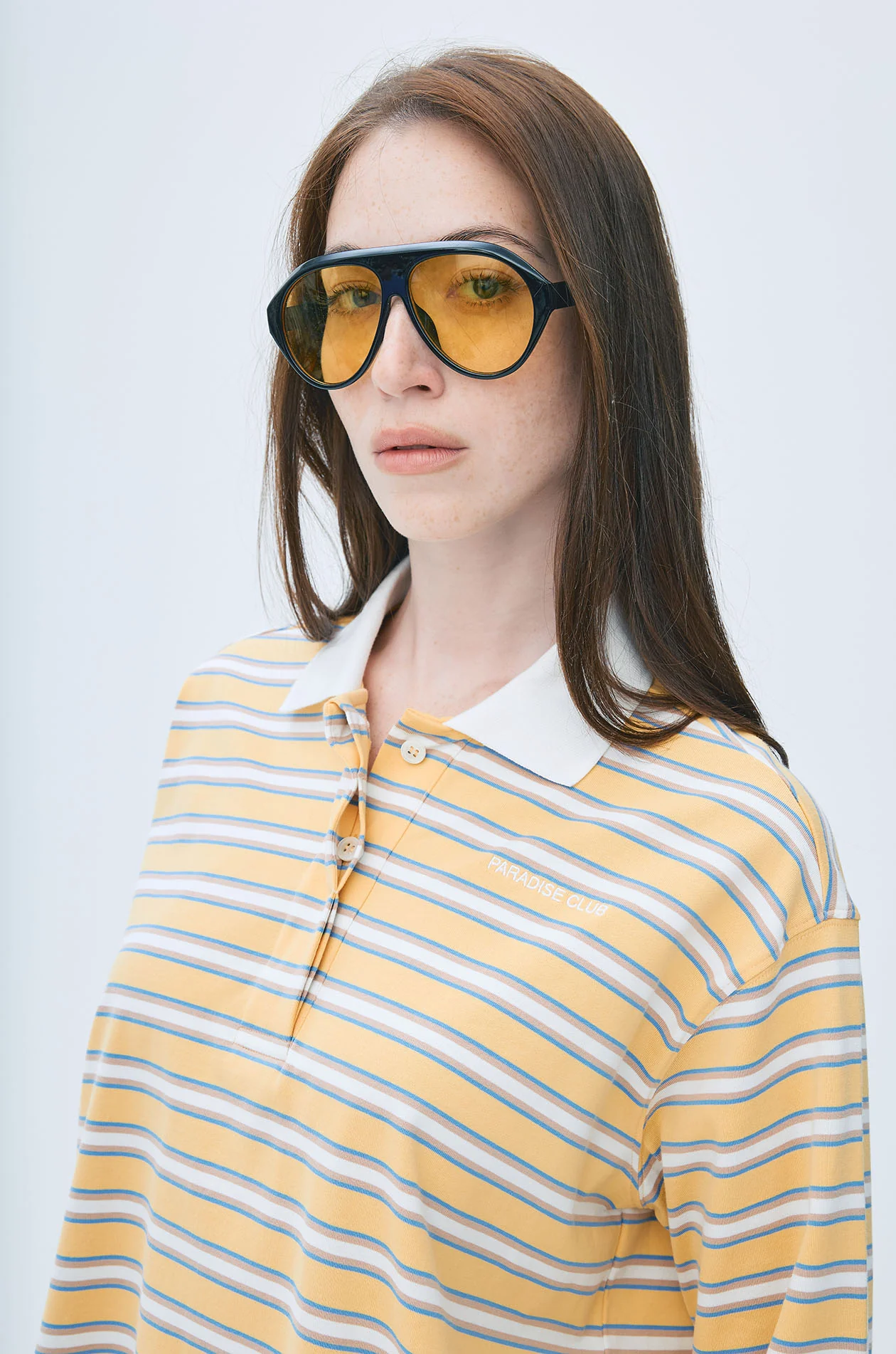 Striped Long-Sleeved Polo Shirt - Image 4