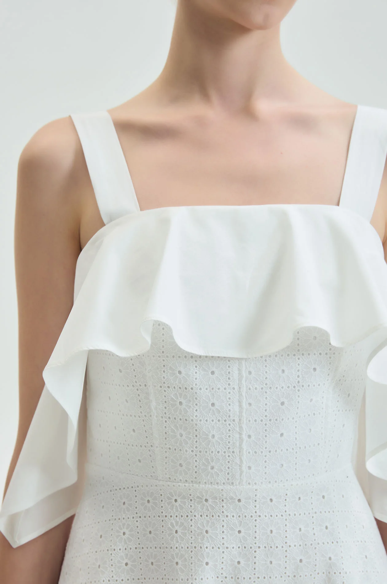 Ruffle Broderie Midi Dress - Image 4