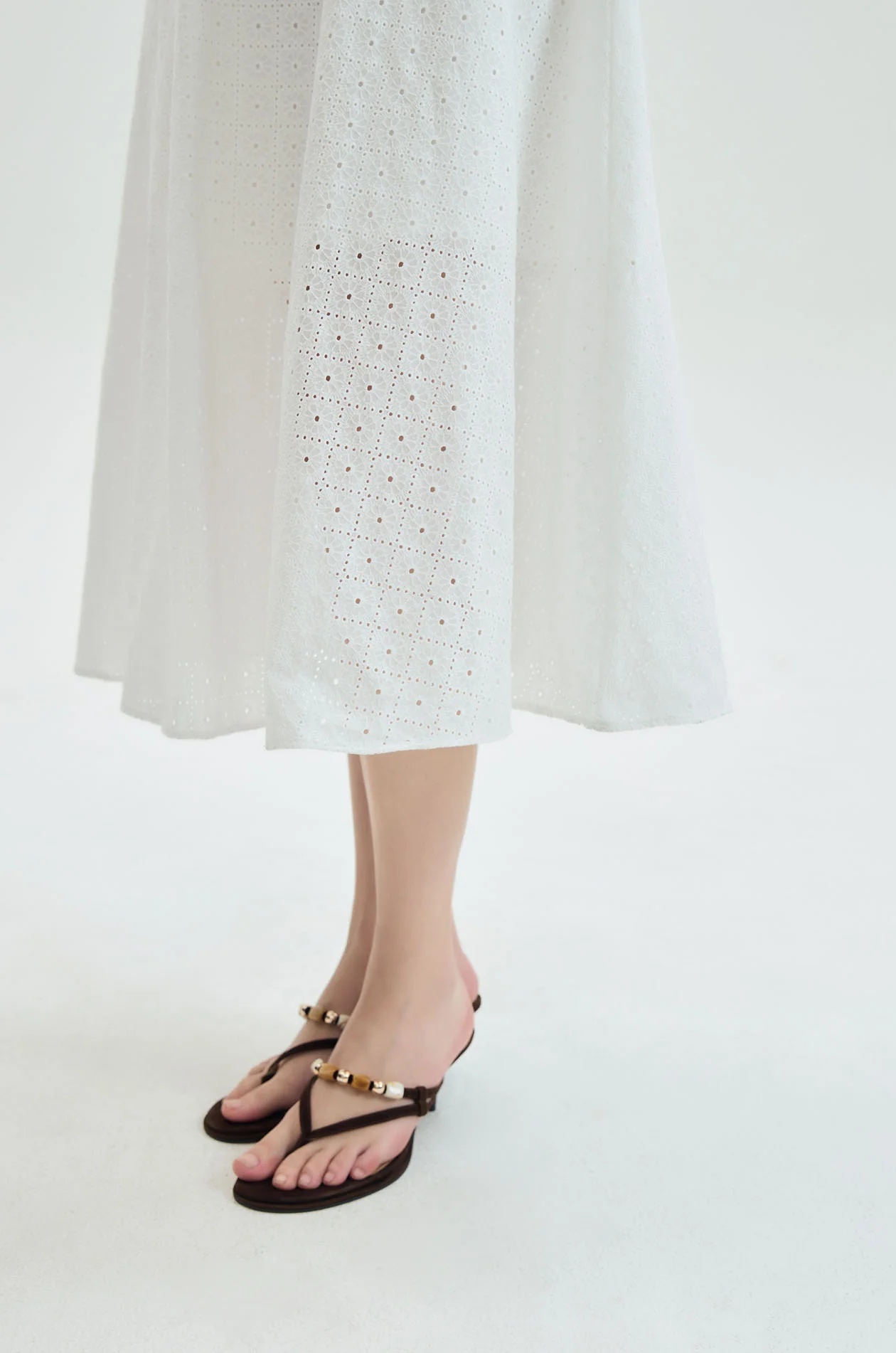 Ruffle Broderie Midi Dress - Image 5