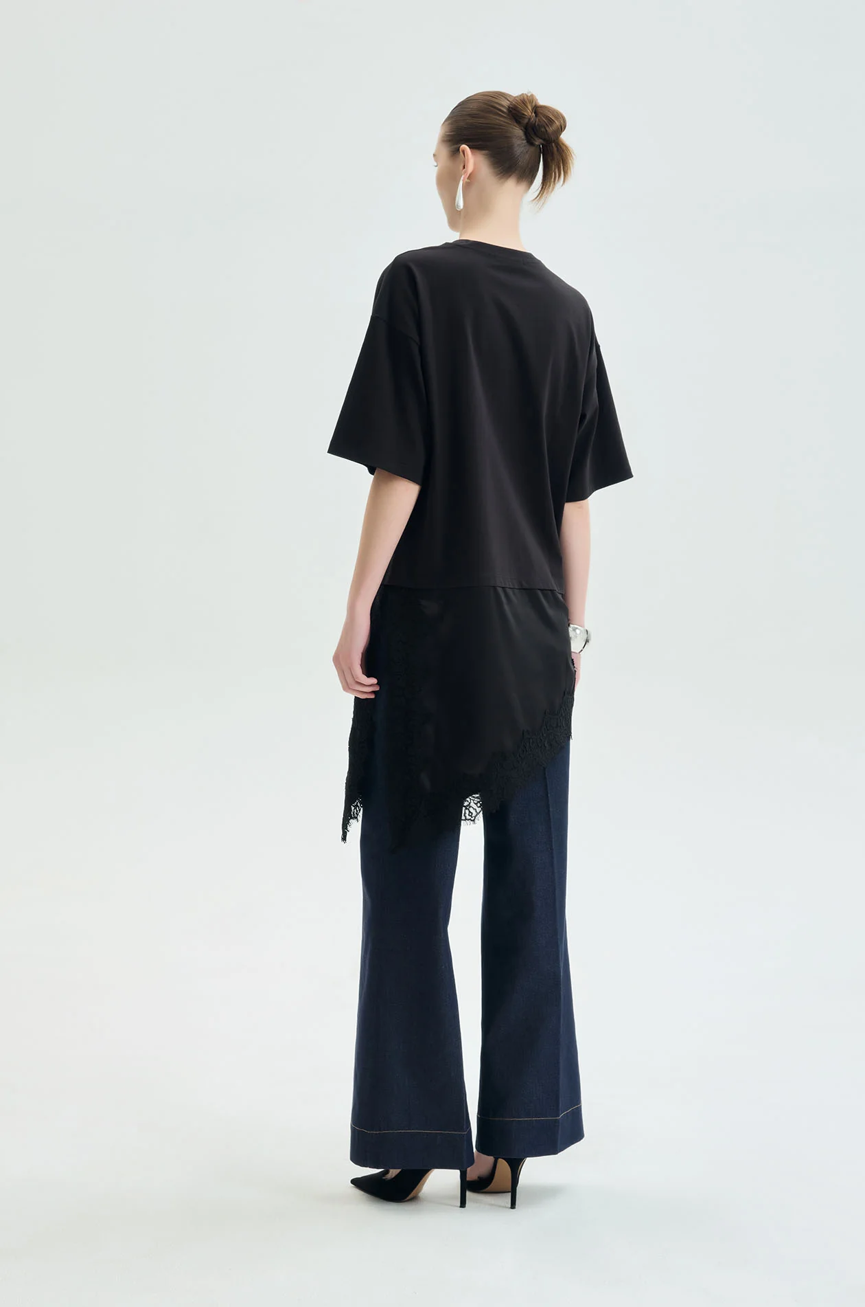 Contrast Hem Oversized T-Shirt - Image 5