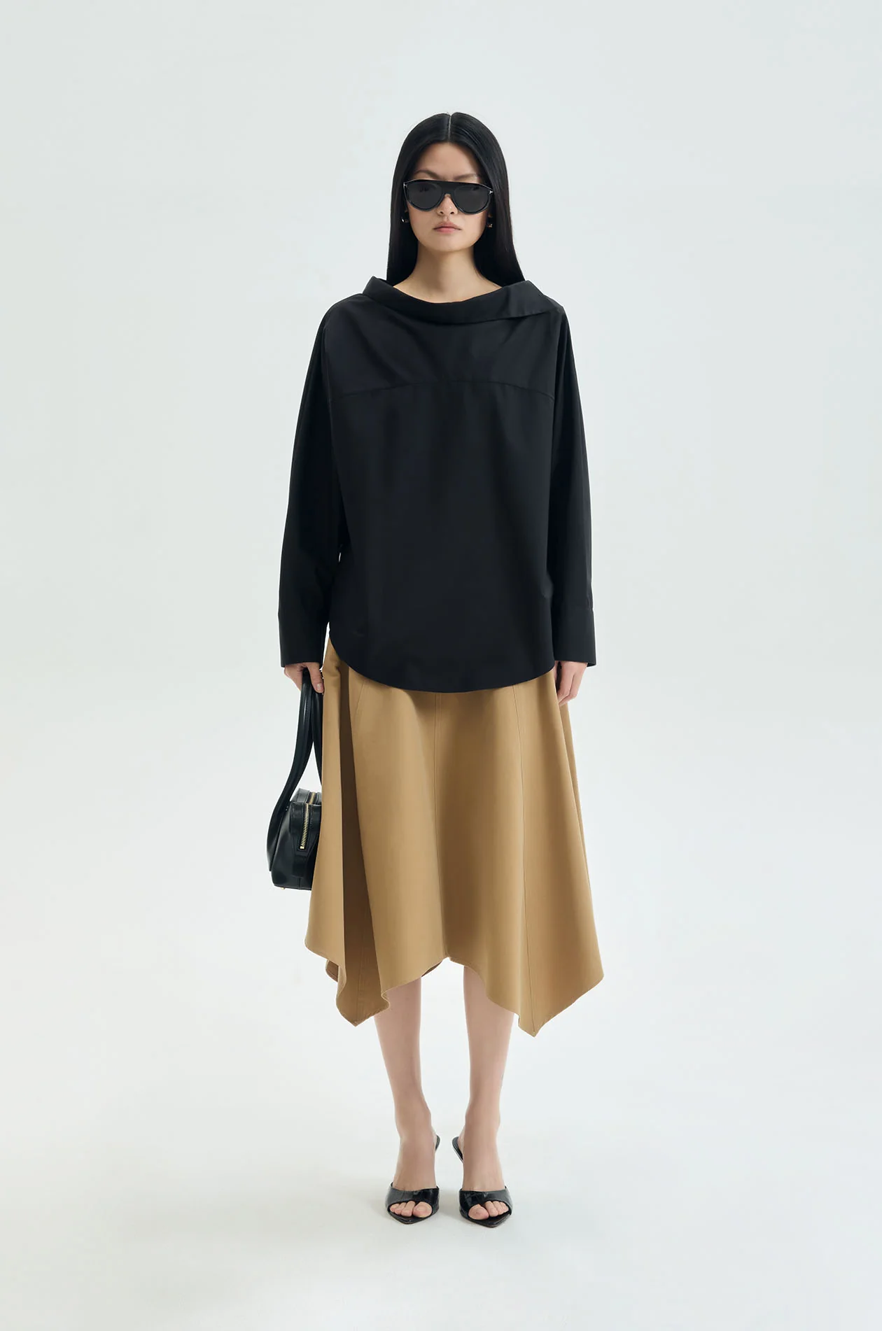 Asymmetric Collar Blouse