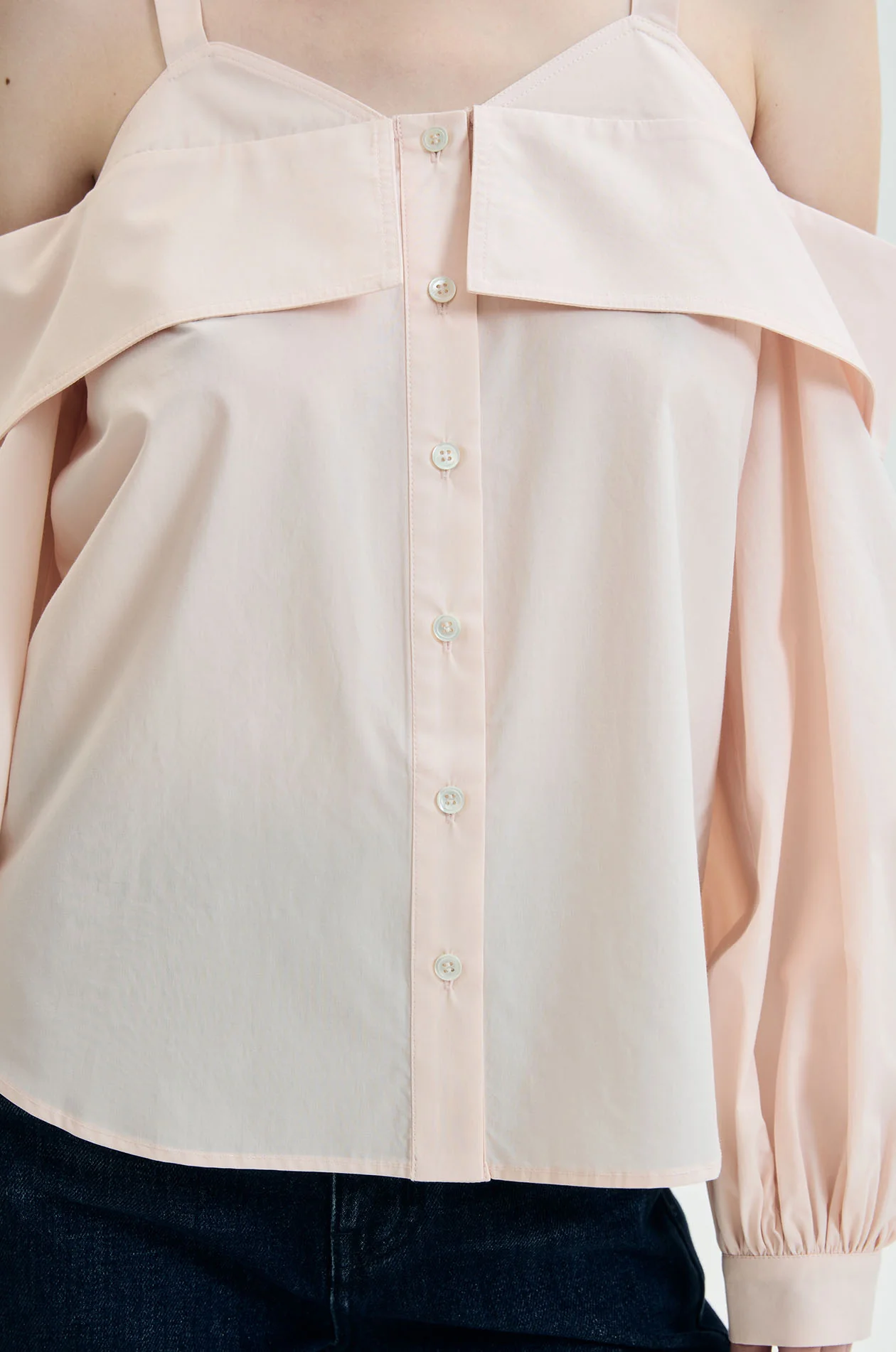 Layered Off-Shoulder Blouse - Image 3