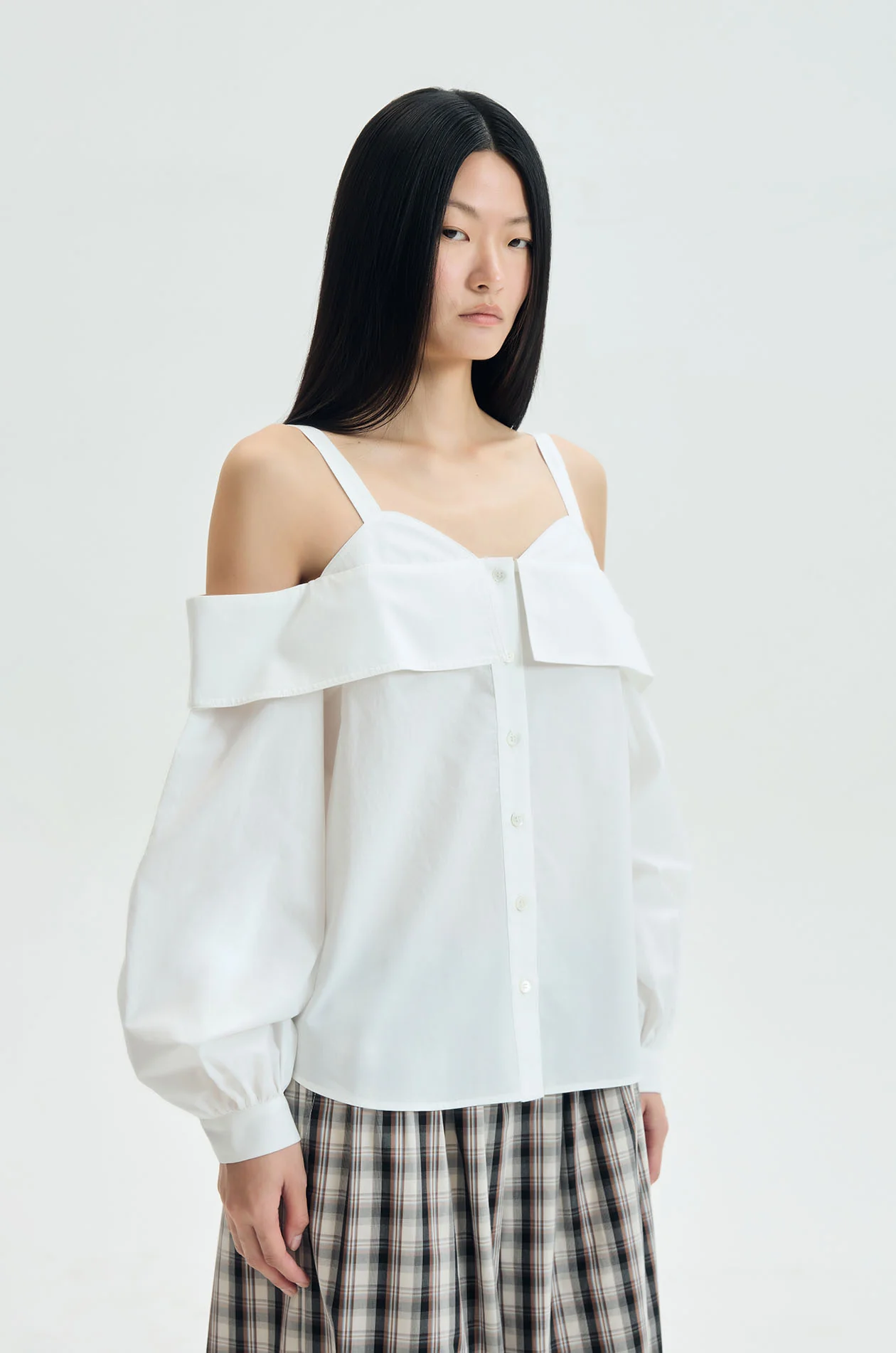 Layered Off-Shoulder Blouse - Image 7