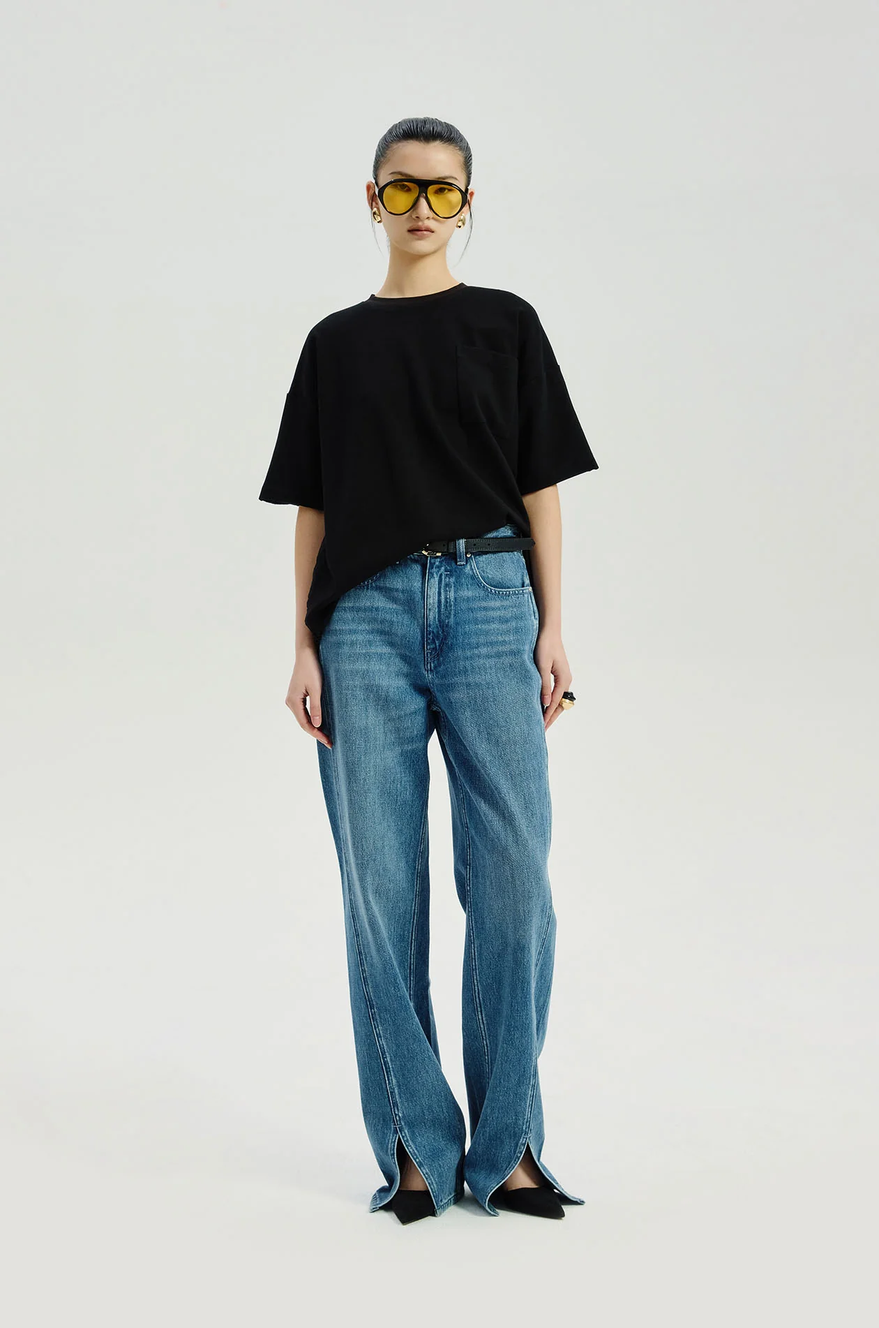 Lace-Back Oversized T-Shirt