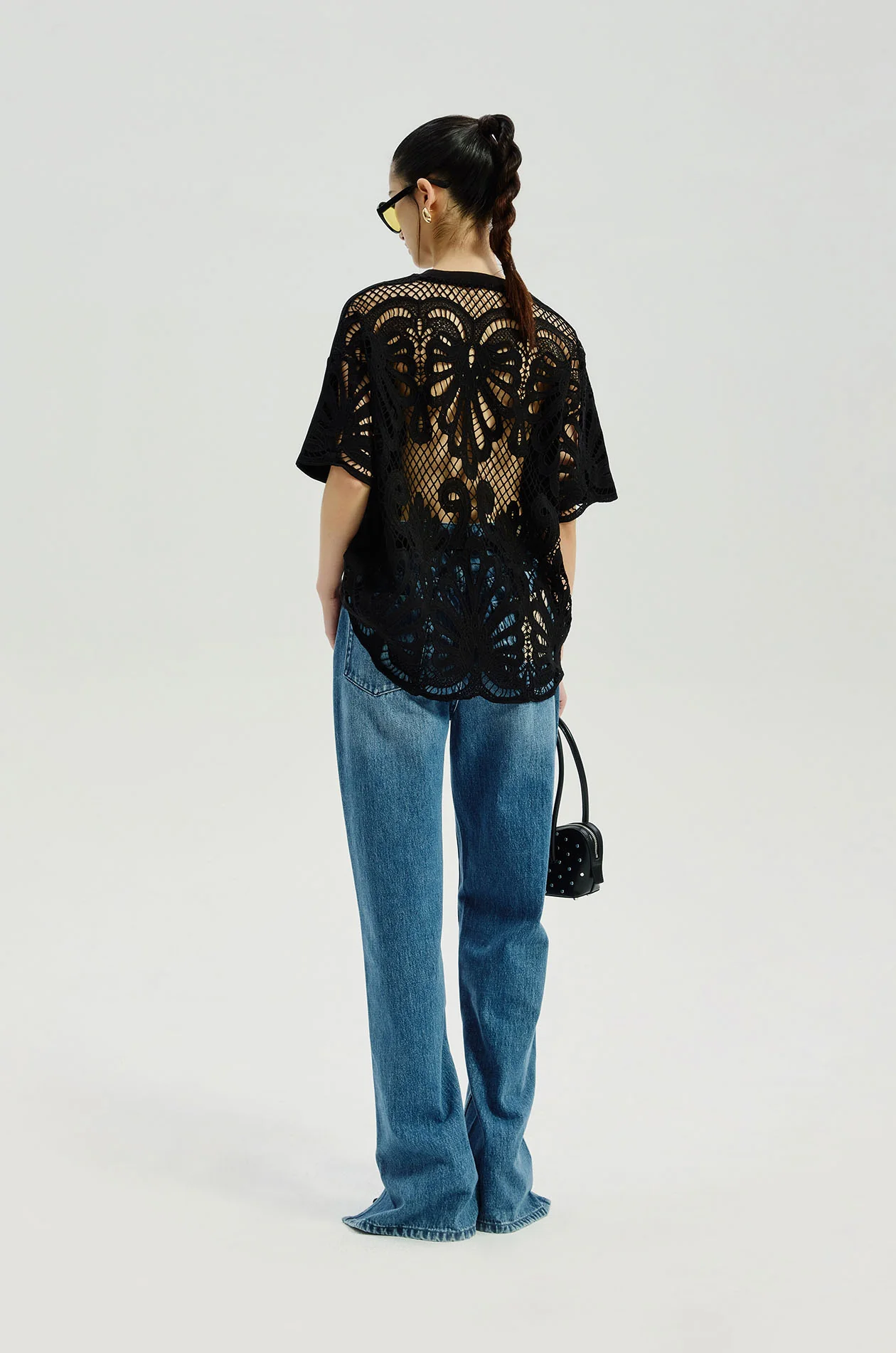 Lace-Back Oversized T-Shirt - Image 5