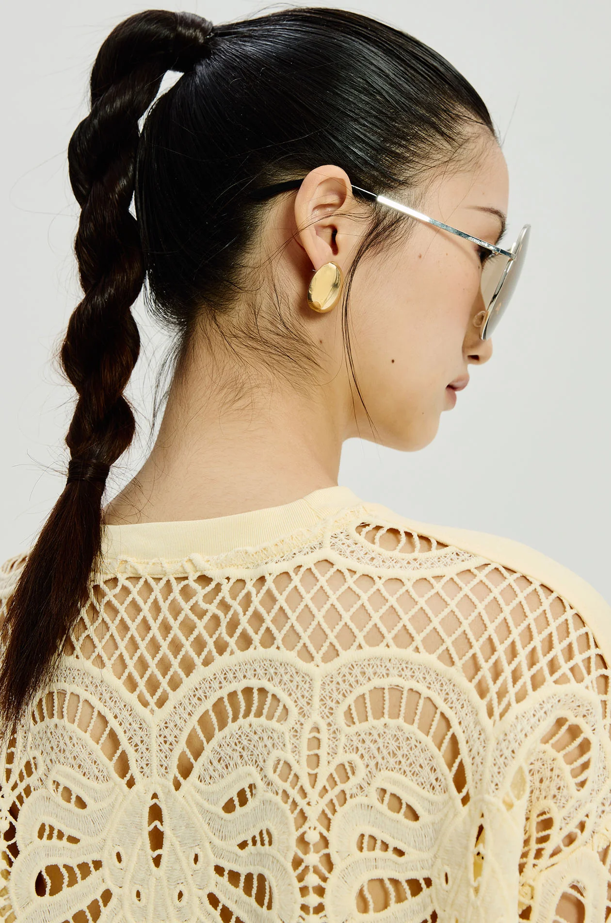 Lace-Back Oversized T-Shirt - Image 8
