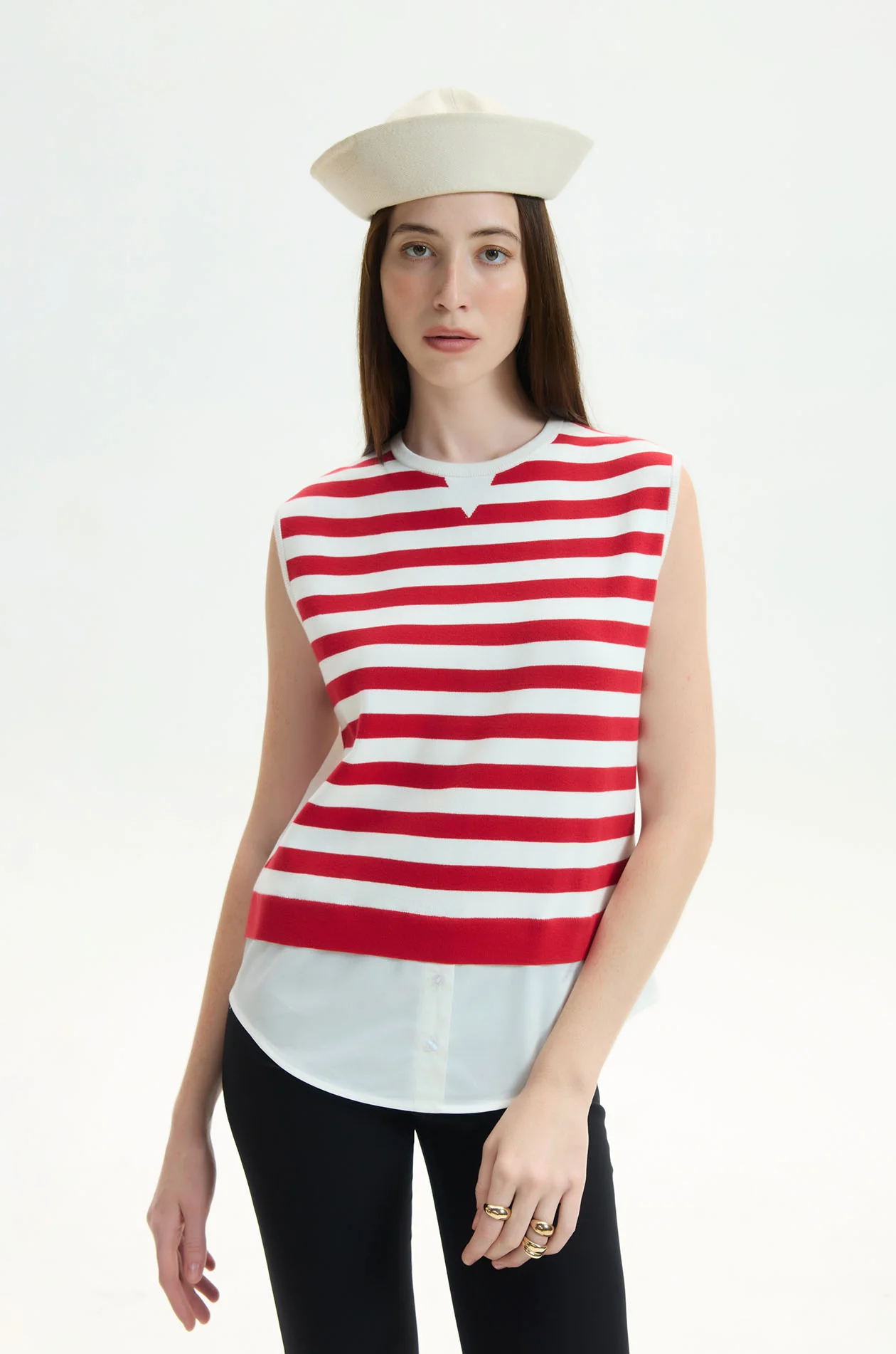 Layered Sleeveless Knit Top - Image 6