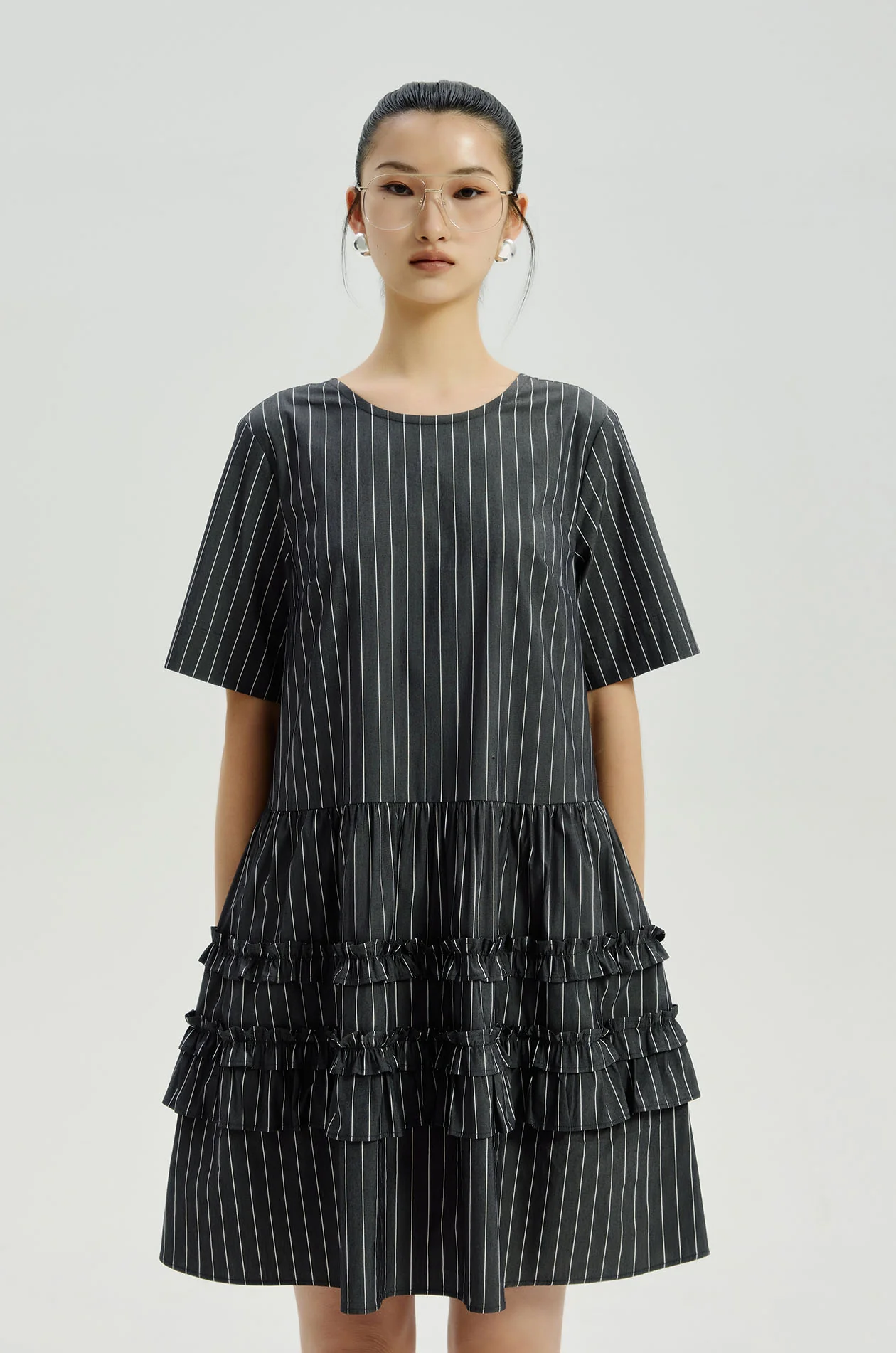 Open-Back Ruffle Mini Dress - Image 2