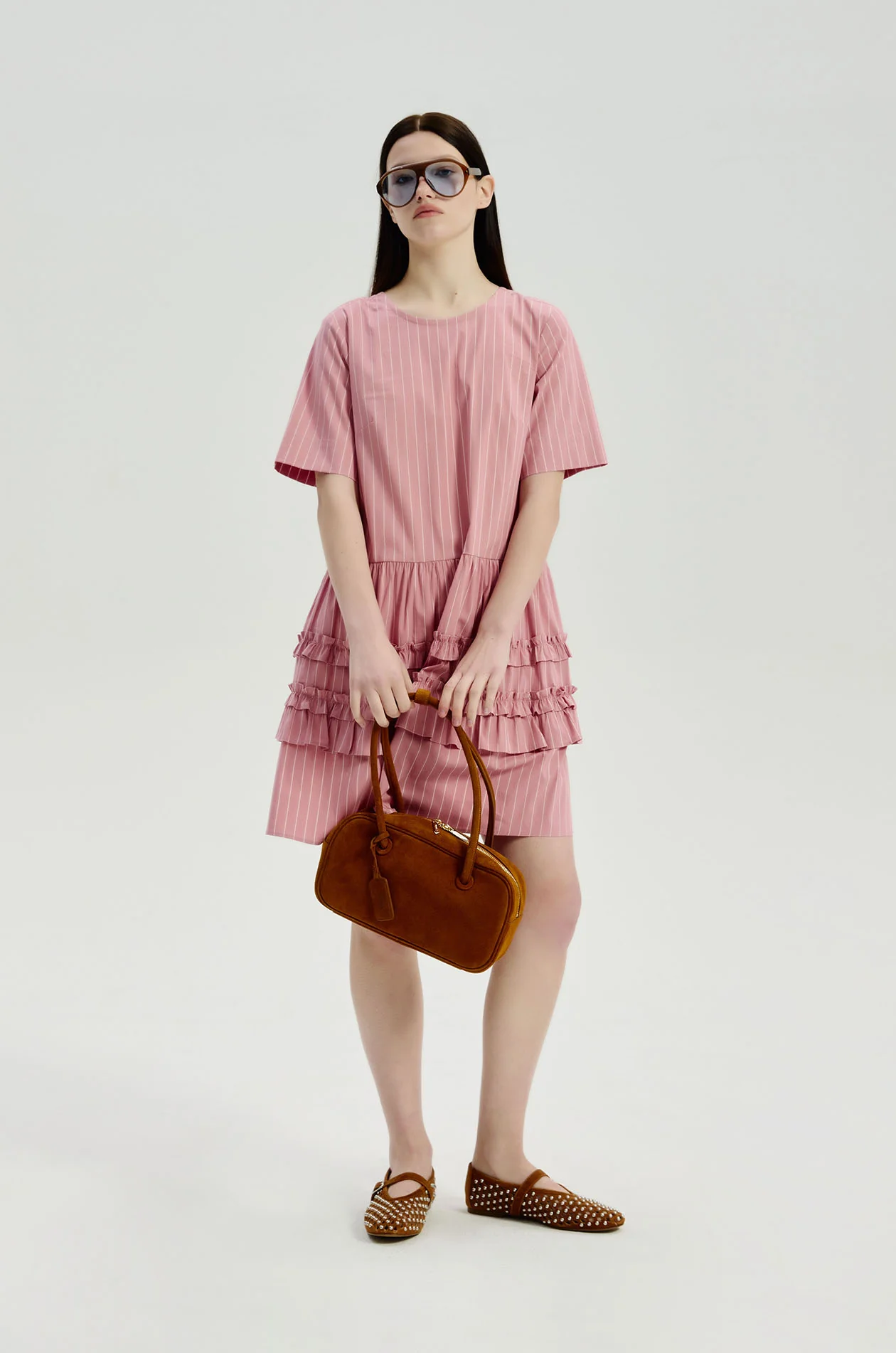 Open-Back Ruffle Mini Dress - Image 6