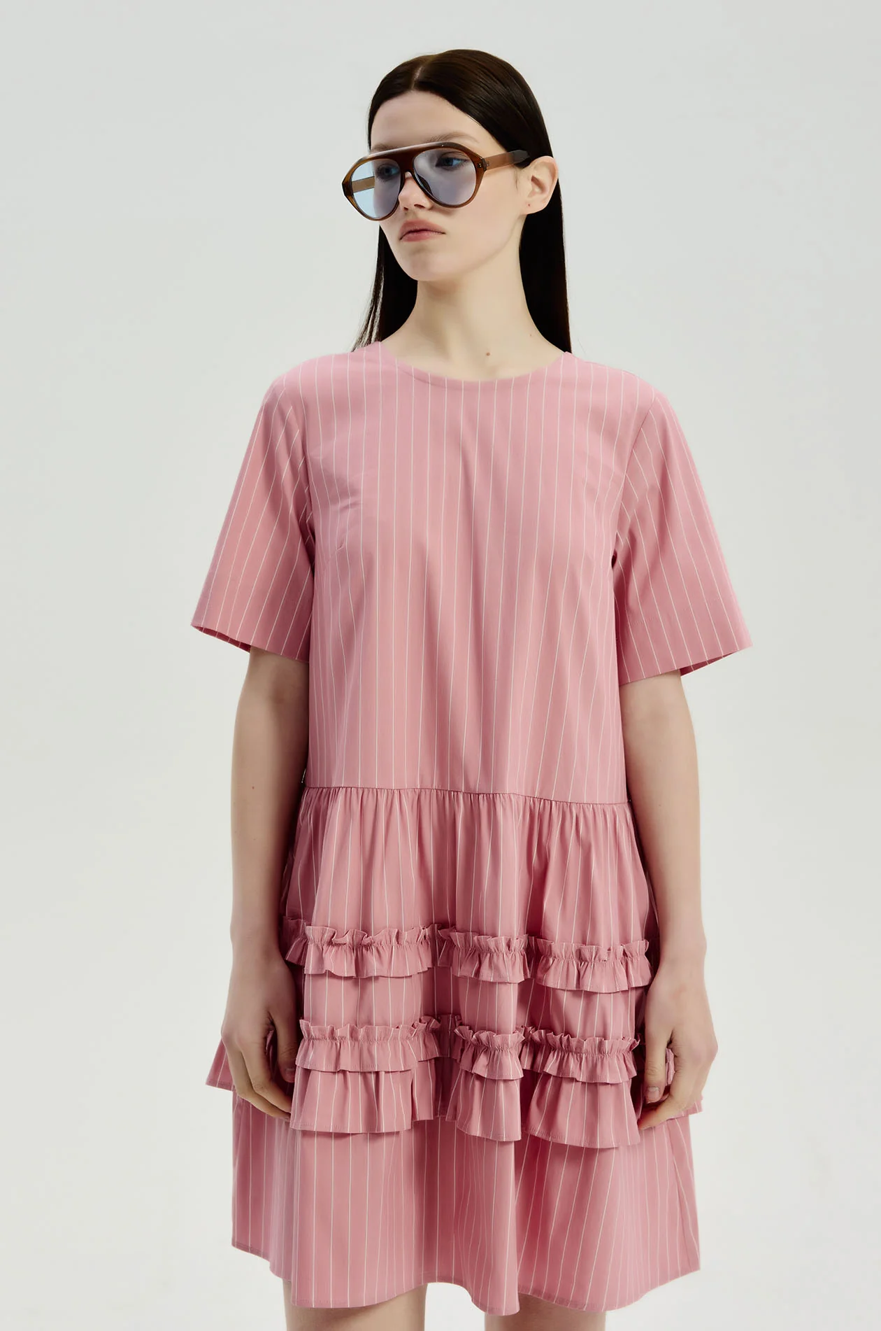 Open-Back Ruffle Mini Dress - Image 7
