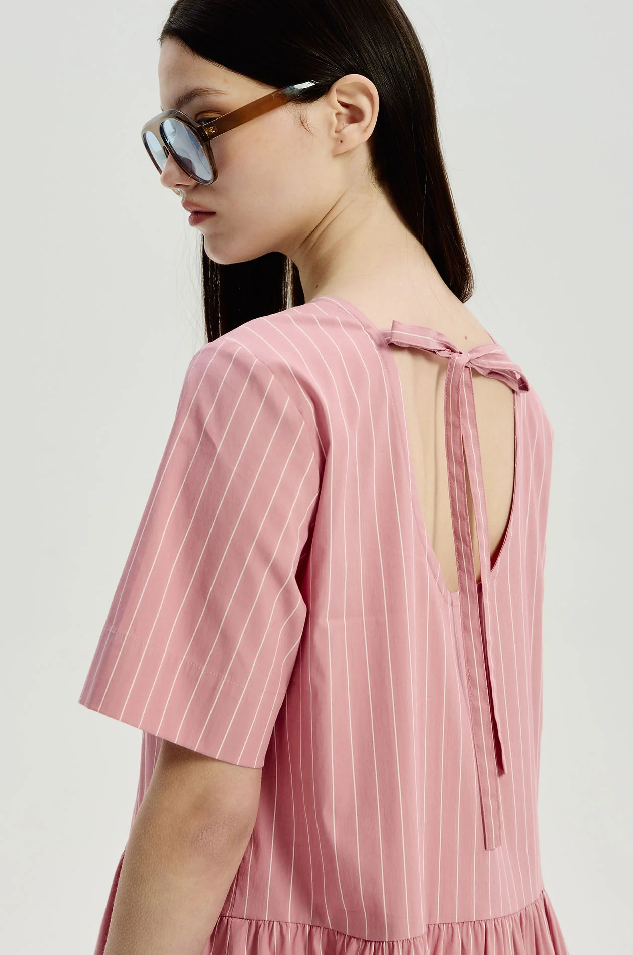 Open-Back Ruffle Mini Dress - Image 9