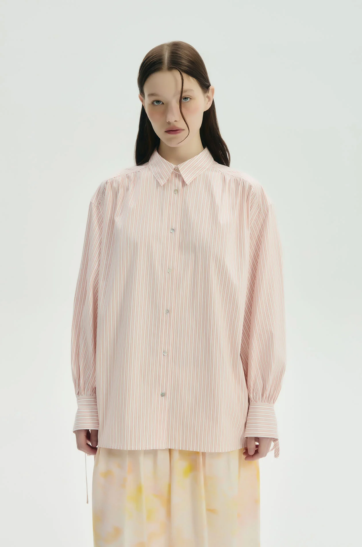 Gathered-Seam Oversized Shirt - Image 2