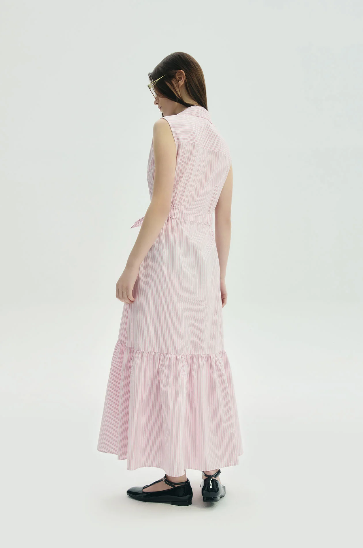 Striped Tie Front Maxi Dress - Image 5
