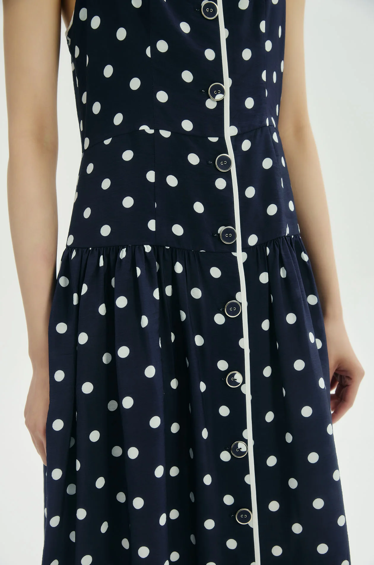 Dot Printed Maxi Dress - Image 4