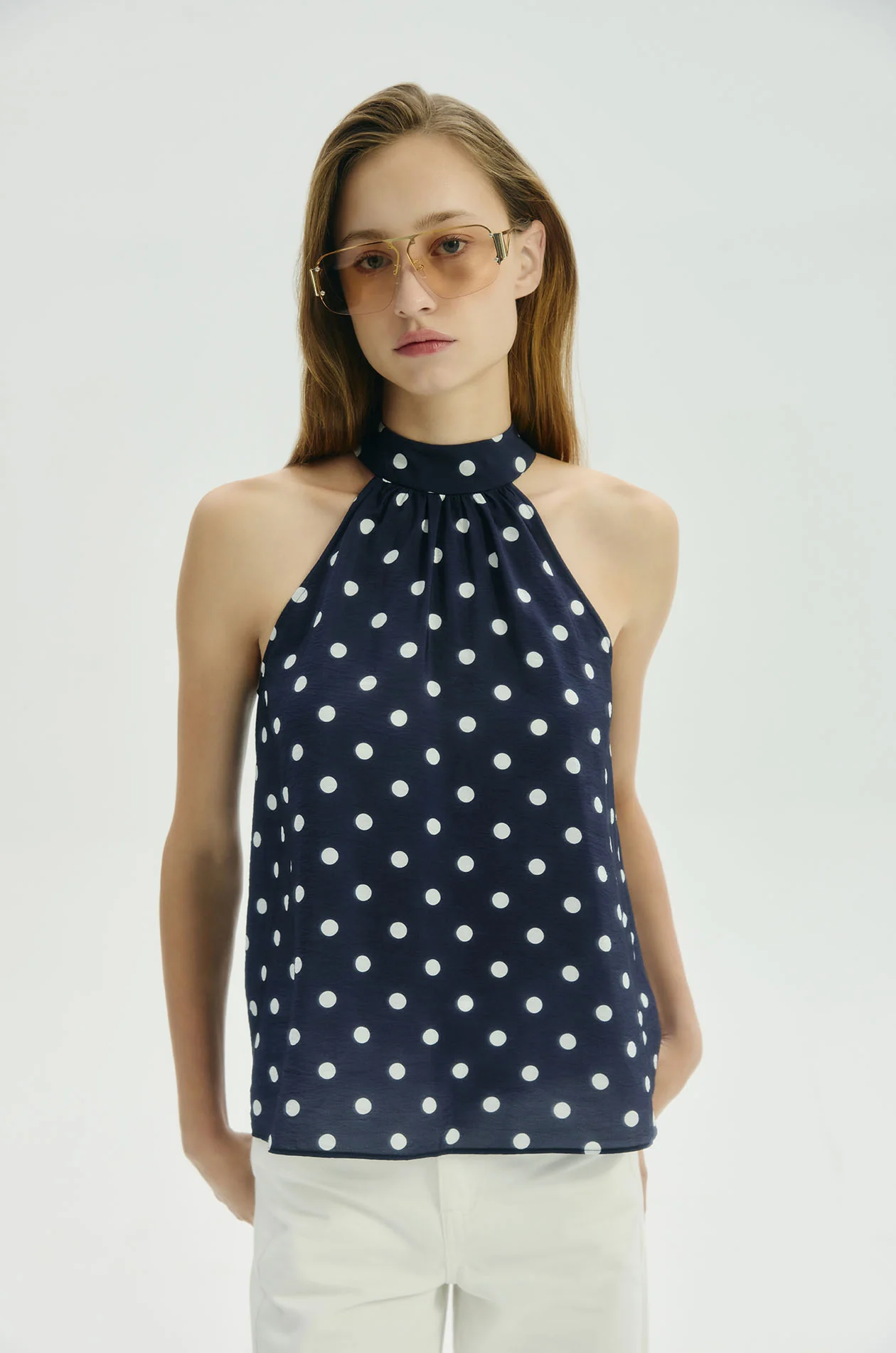 Crinkled Halter Neck Top - Image 2