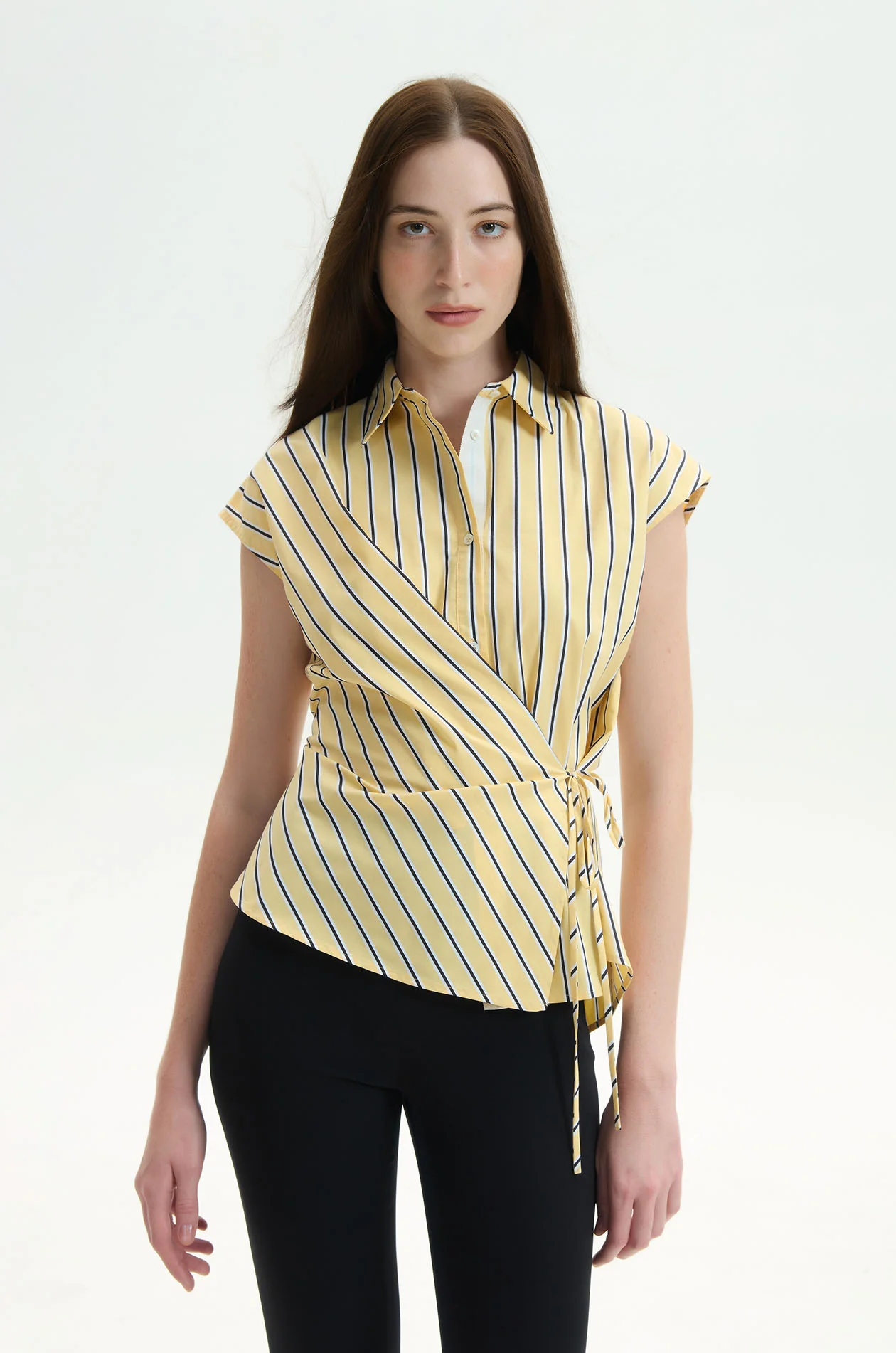 Waist-Tied Sleeveless Shirt - Image 7